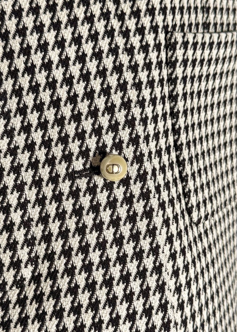 Dior Dior 2023 Black Ivory Houndstooth Pearl Button Jacket Size S / US 4 / IT 40 - 3 Thumbnail
