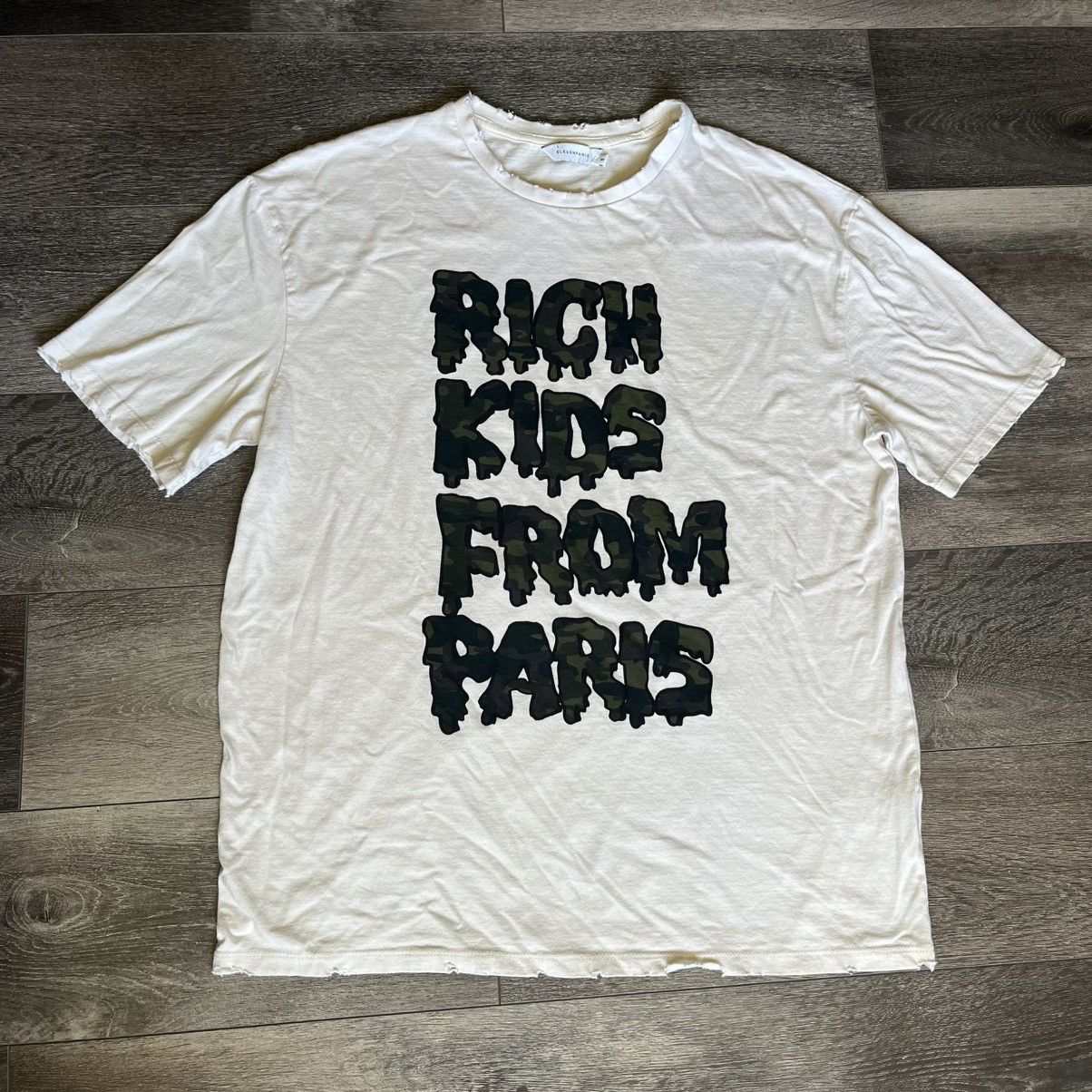 Eleven Paris × Vintage Eleven Paris Rich Kids From Paris Distressed Graphic T Shirt Size US L / EU 52-54 / 3 - 1 Thumbnail