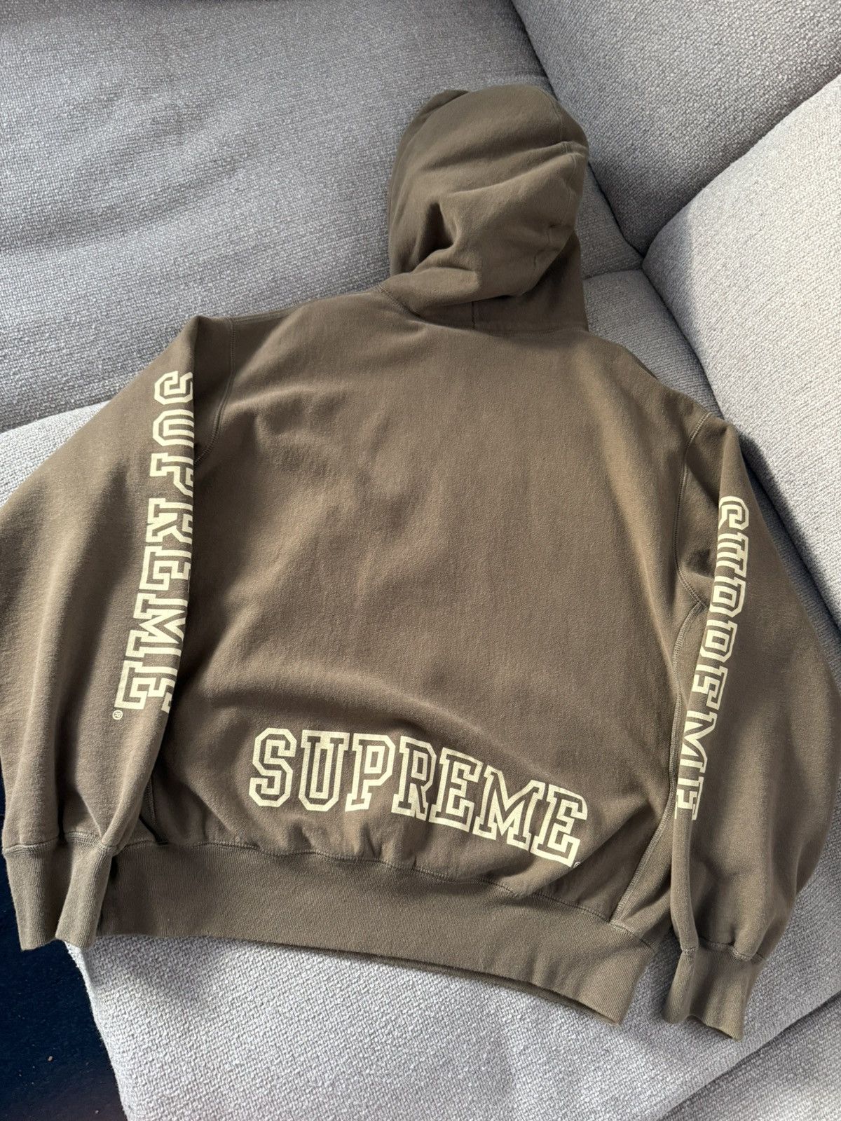 Supreme Collegiate Sleeve Hooded Sweatshirt Size US S / EU 44-46 / 1 - 2 Thumbnail