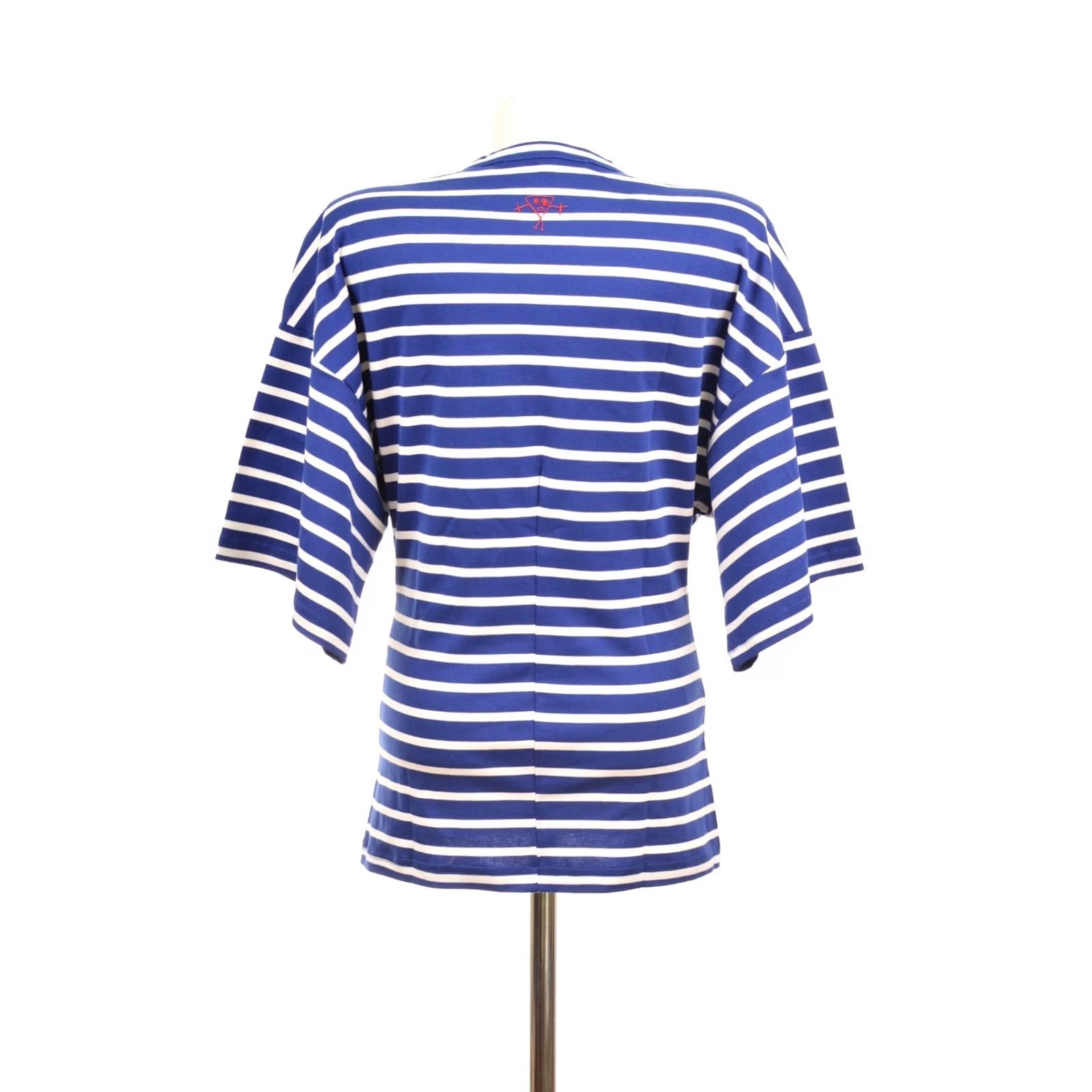 Plan C Plan C Striped T-Shirt Breton Nautical Women L Blue 100% Cotton Shirt Womens Size L / US 10 / IT 46 - 3 Thumbnail