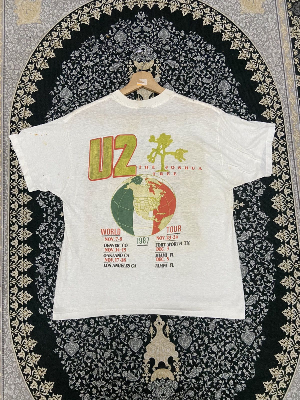 Band Tees Vtg Trashed 80s U2 Band The Joshua Tree World Tour Size US XL / EU 56 / 4 - 8 Thumbnail