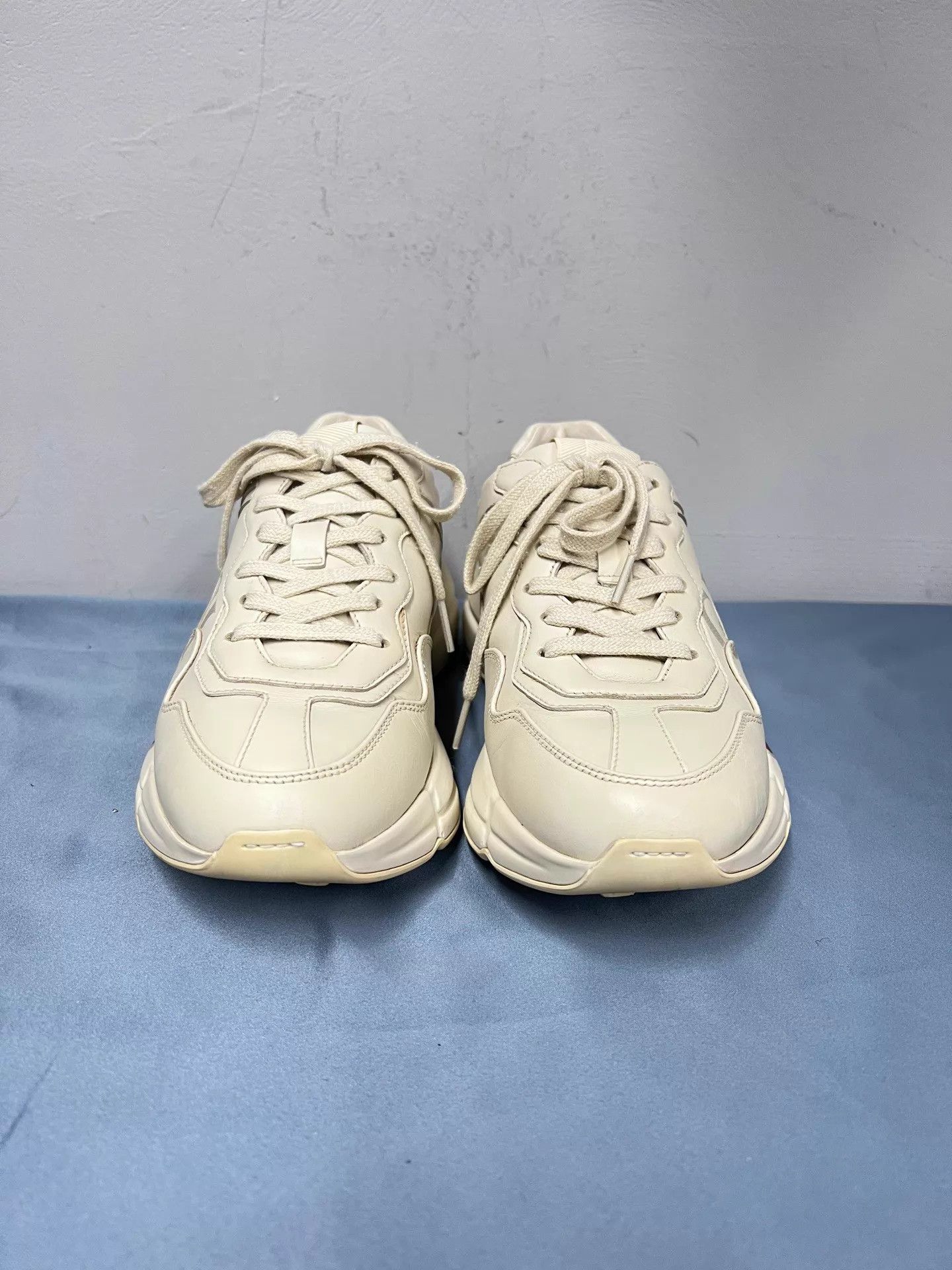 Gucci Gucci Rhyton Ivory Red Green Logo Sneaker 37.5 LN Size US 7 / IT 37 - 2 Thumbnail