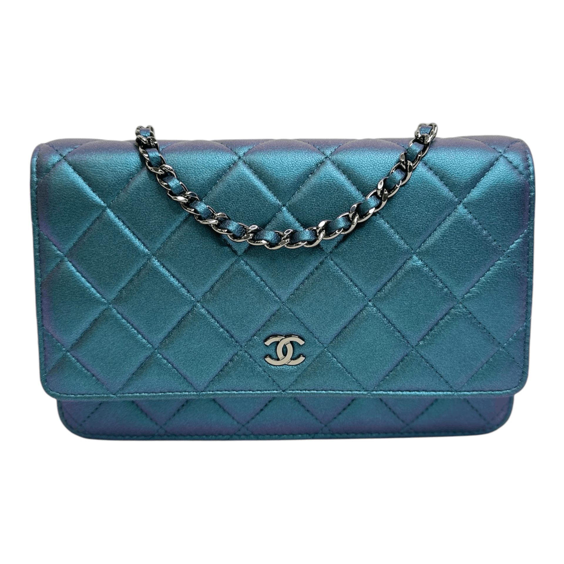 Chanel Chanel Iridescent Caviar Quilted Wallet On Chain WOC Size ONE SIZE - 1 Thumbnail