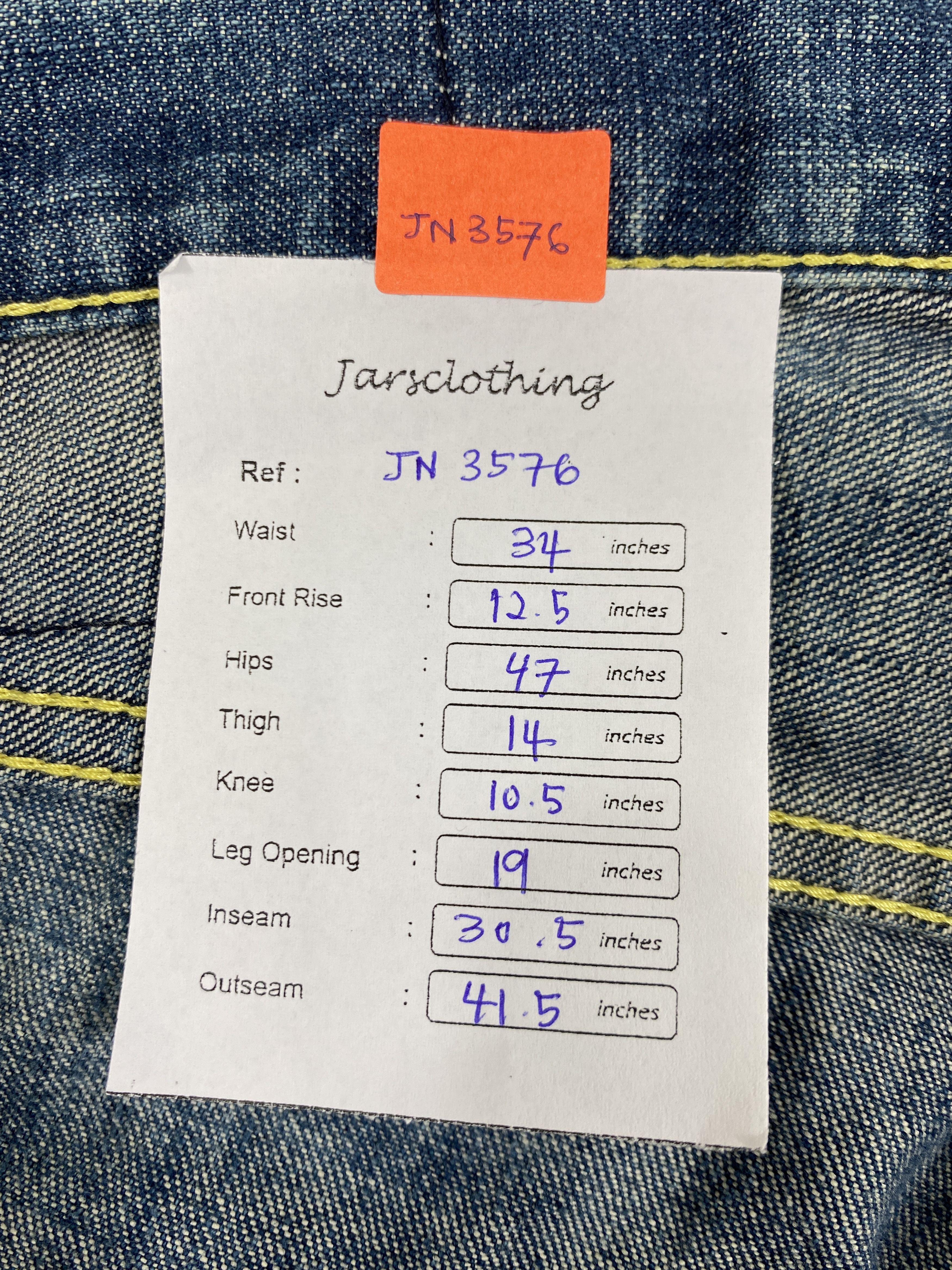 Hysteric Glamour Vintage Yen Jeans Patchwork Baggy 34x30.5 Denim- JN3576 Size US 34 / EU 50 - 8 Thumbnail