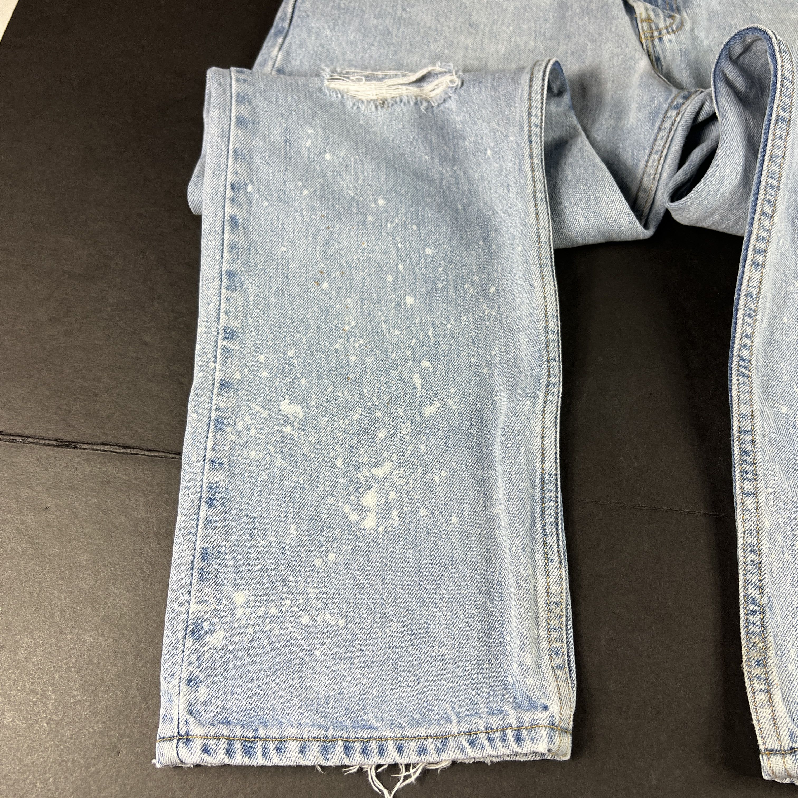 Levi's × Vintage Y2K Levi's Jeans 505 Straight Blue Faded Thrashed Denim Size US 36 / EU 52 - 9 Thumbnail