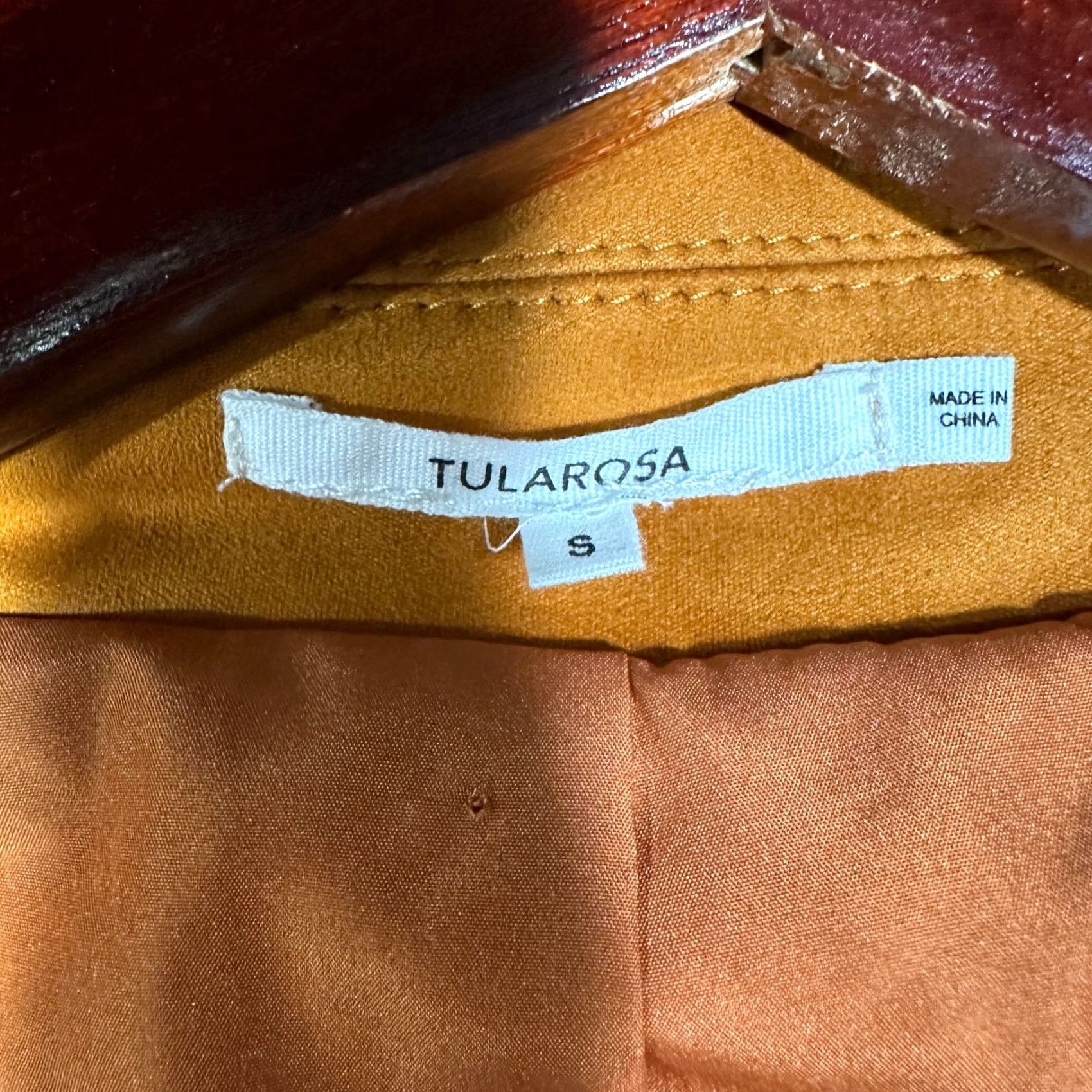 Vintage Tularosa Jacket Womens S Rust Orange Crop Faux Suede Snaps Belted Pockets Size S / US 4 / IT 40 - 7 Thumbnail