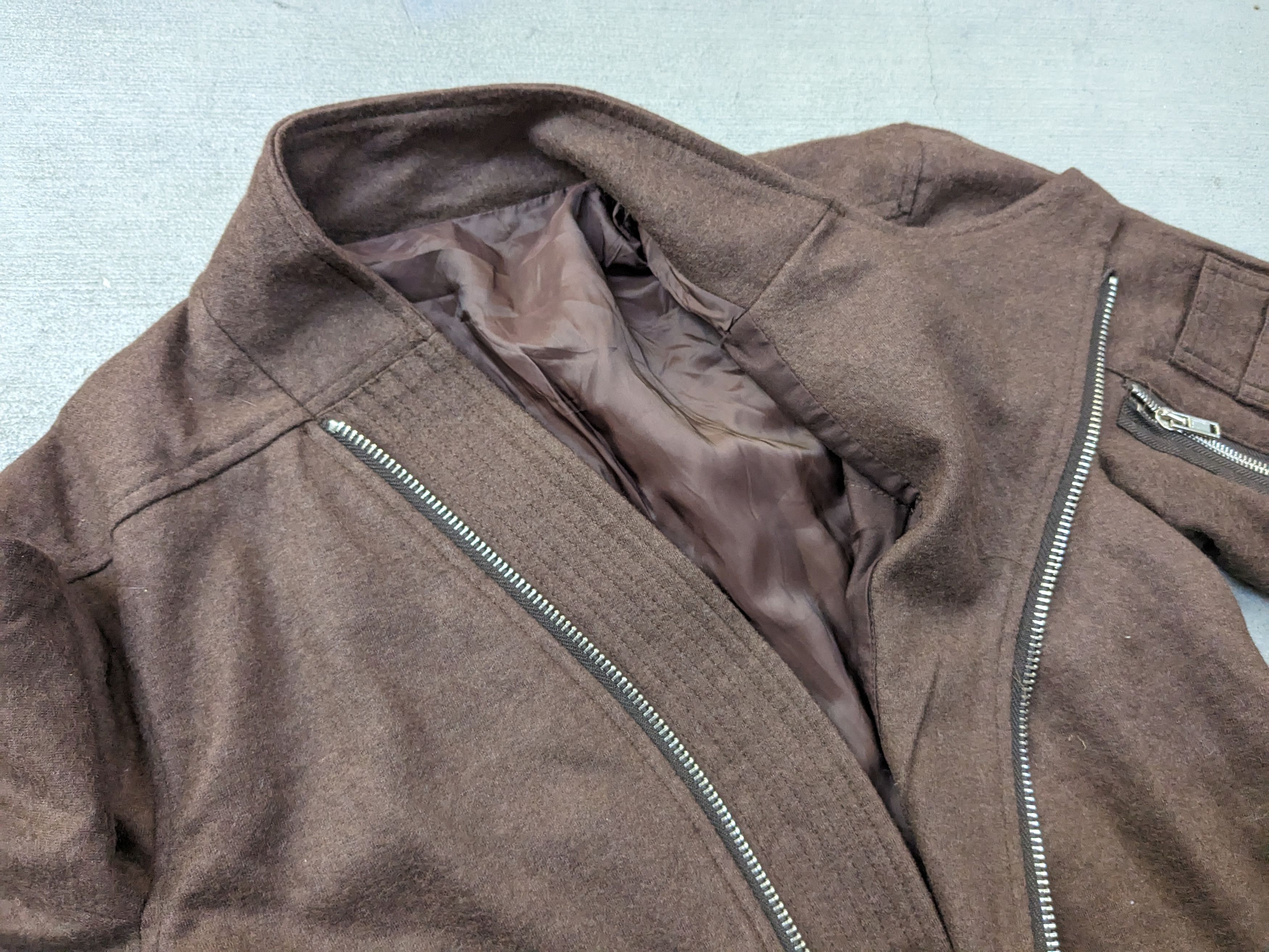 Rick Owens Rick Owens Globa Jacket Wool Medium Zip Up Asymmetrical Zip Size US M / EU 48-50 / 2 - 3 Thumbnail