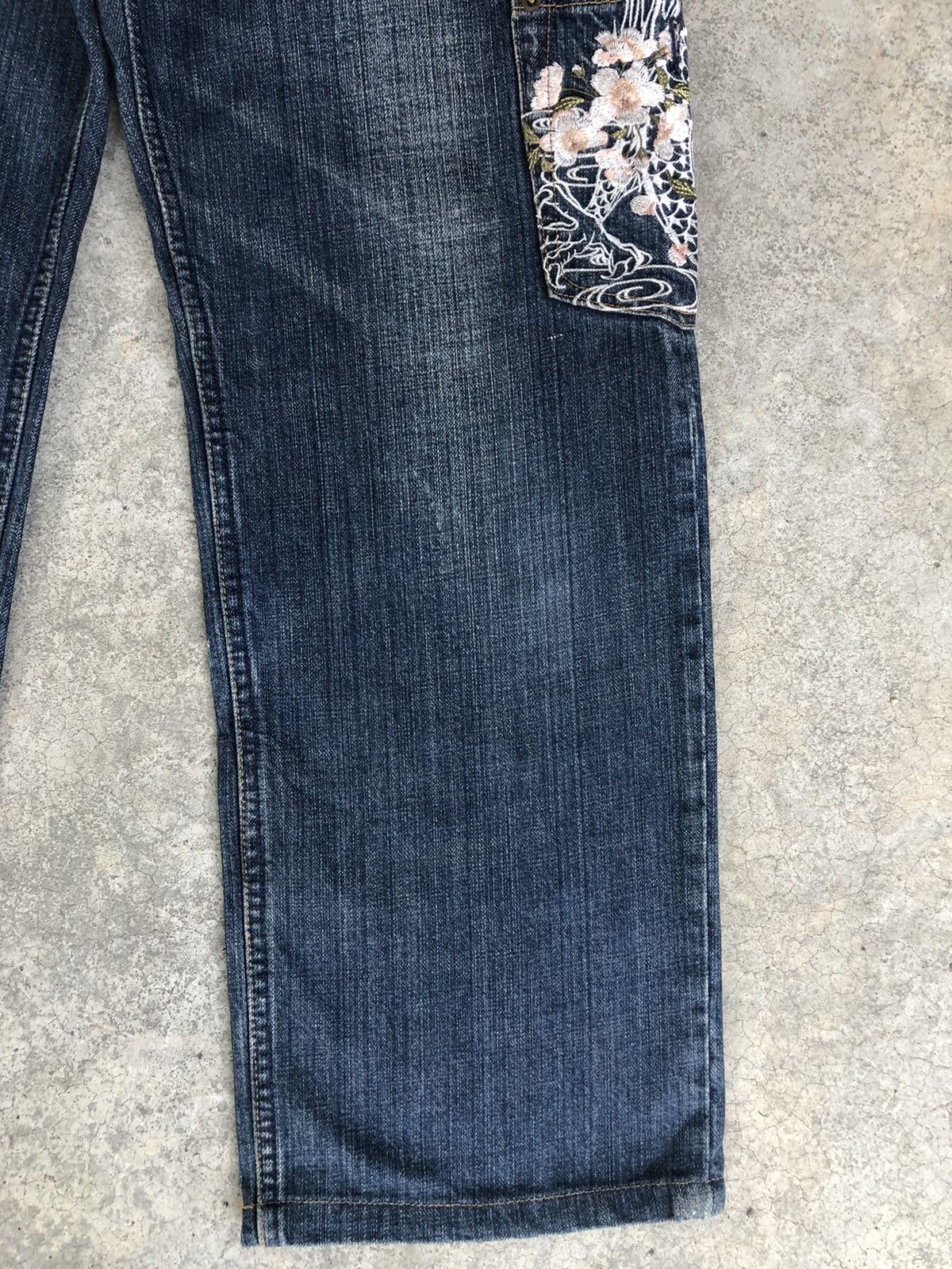 Karakuri Tamashii Karakuri Tamashii Embroidered Jeans Multipocket Size US 33 - 7 Thumbnail