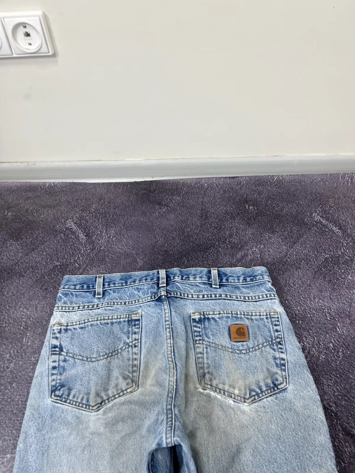 Carhartt × Vintage Vintage Carhartt Faded Blue Denim Relaxed Fit Hype Jeans Size US 34 / EU 50 - 6 Thumbnail
