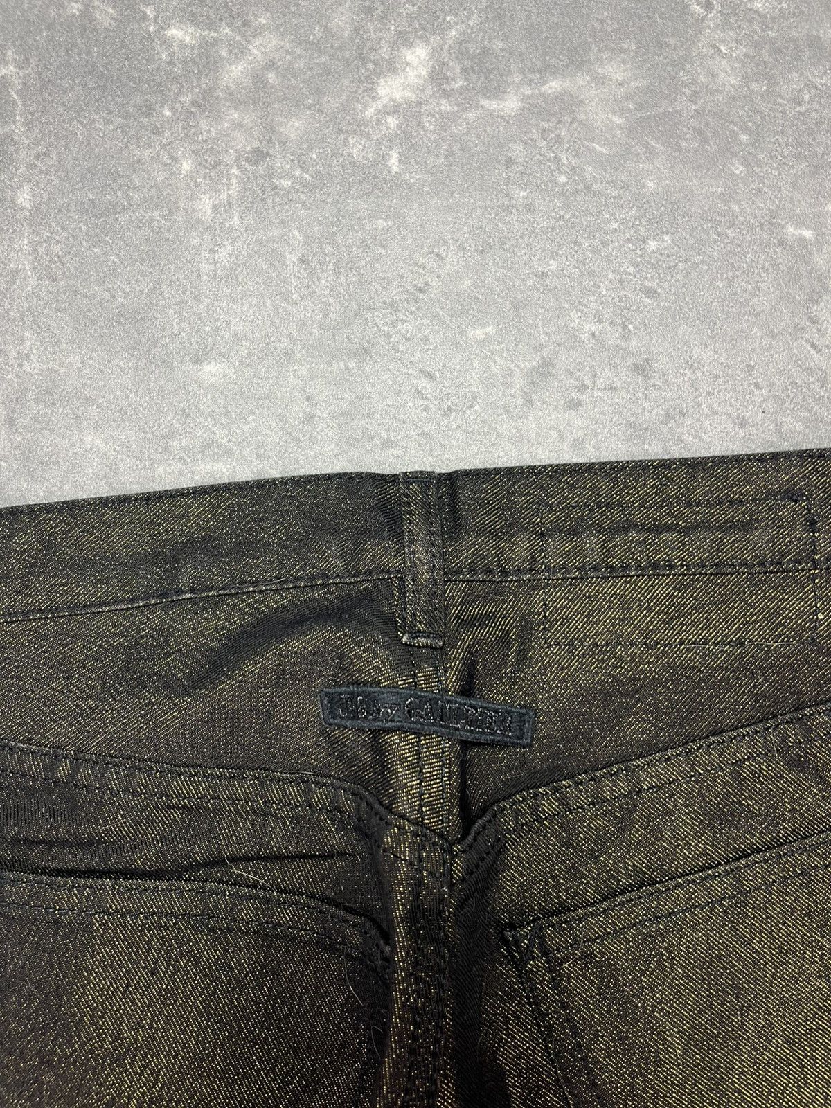 Jean Paul Gaultier DSWT Jean Paul Gaultier Long Glitter Denim Jeans 28 Size 28" / US 6 / IT 42 - 14 Thumbnail