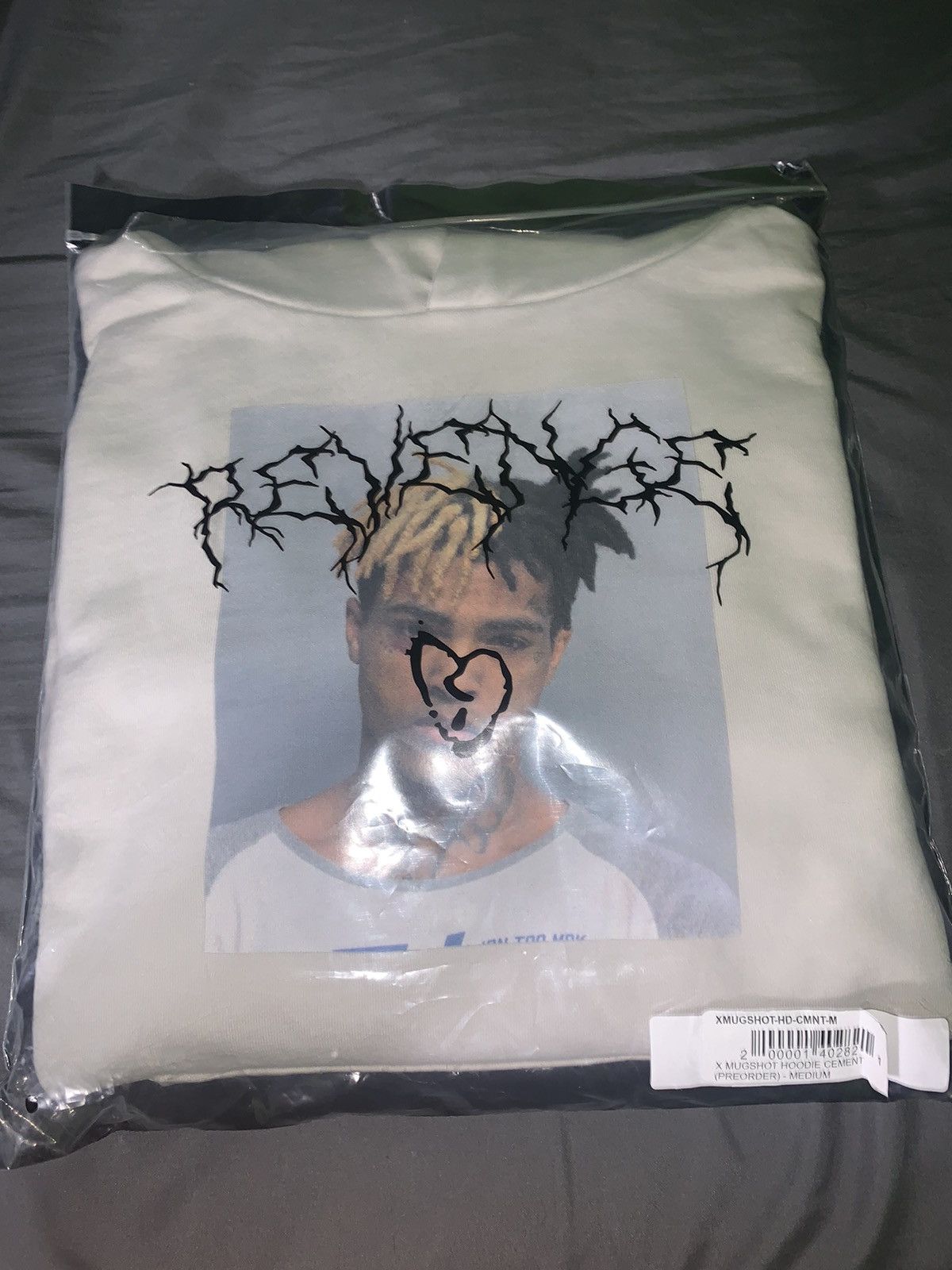 revenge xxxtentacion mugshot hoodie cement