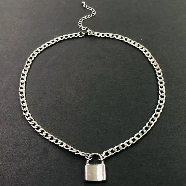 High Sport × Jewelry center padlock curb Cuban chain necklace Size ONE SIZE - 2 Thumbnail