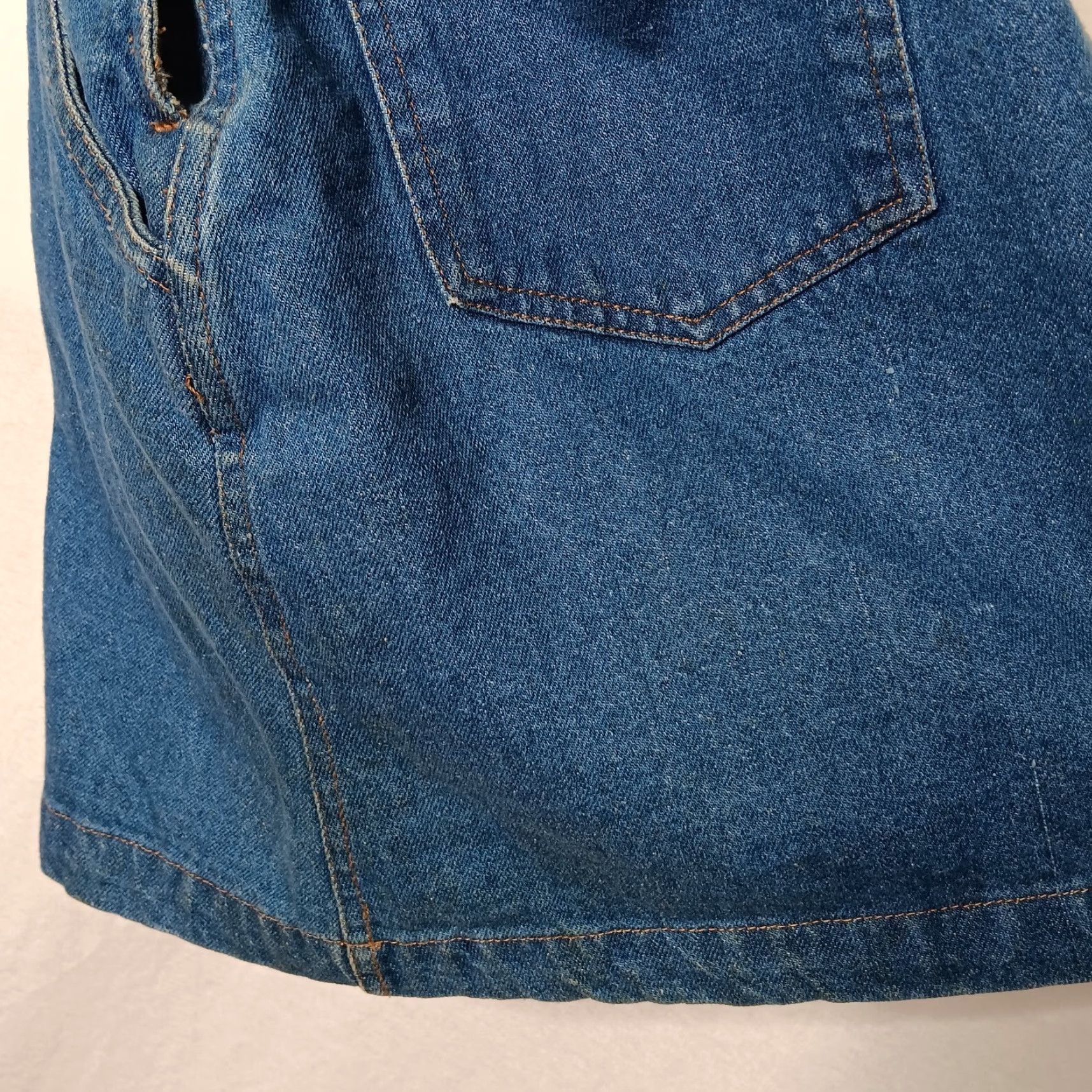 Vintage VINTAGE UN United Kalifornia HT Denim Overall Dress Medium Blue Sleeveless Casual 80's 90's Womens Size M / US 6-8 / IT 42-44 - 6 Thumbnail