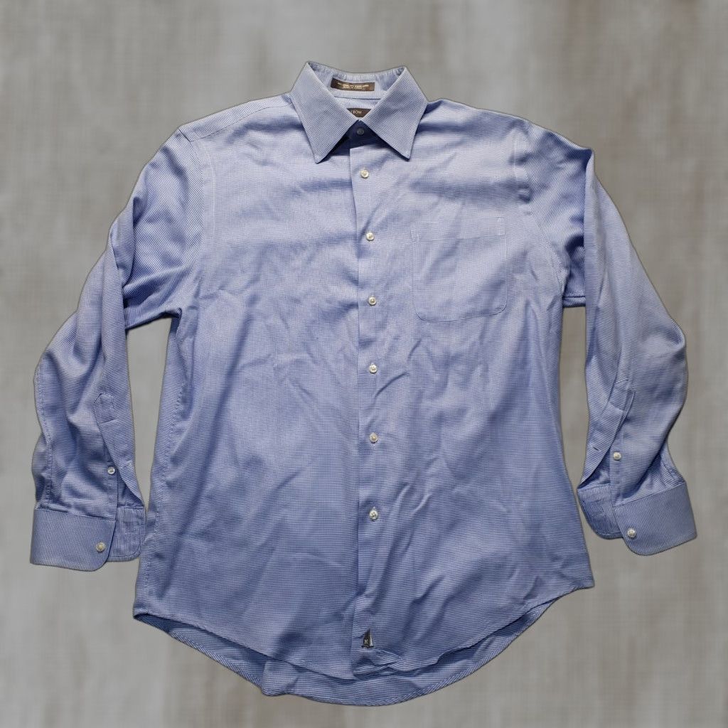 Nordstrom Nordstrom Shirt Button-Up Casual Blue Long Sleeve Adult Men's 15 32 Cotton Striped Size US M / EU 48-50 / 2 - 1 Thumbnail