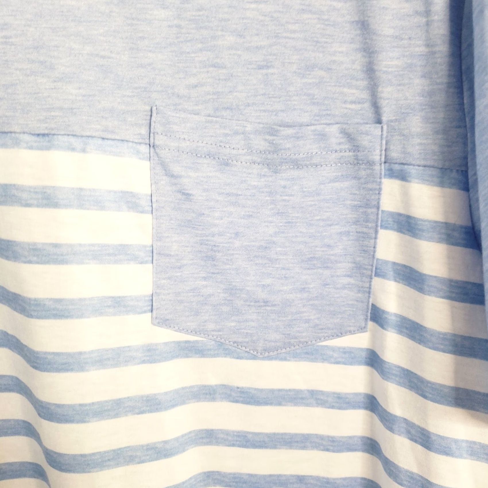 Vintage Pat Pat Pocket T-Shirt Mens Large Blue Striped Cotton Tee Short Sleeve Size US L / EU 52-54 / 3 - 4 Thumbnail