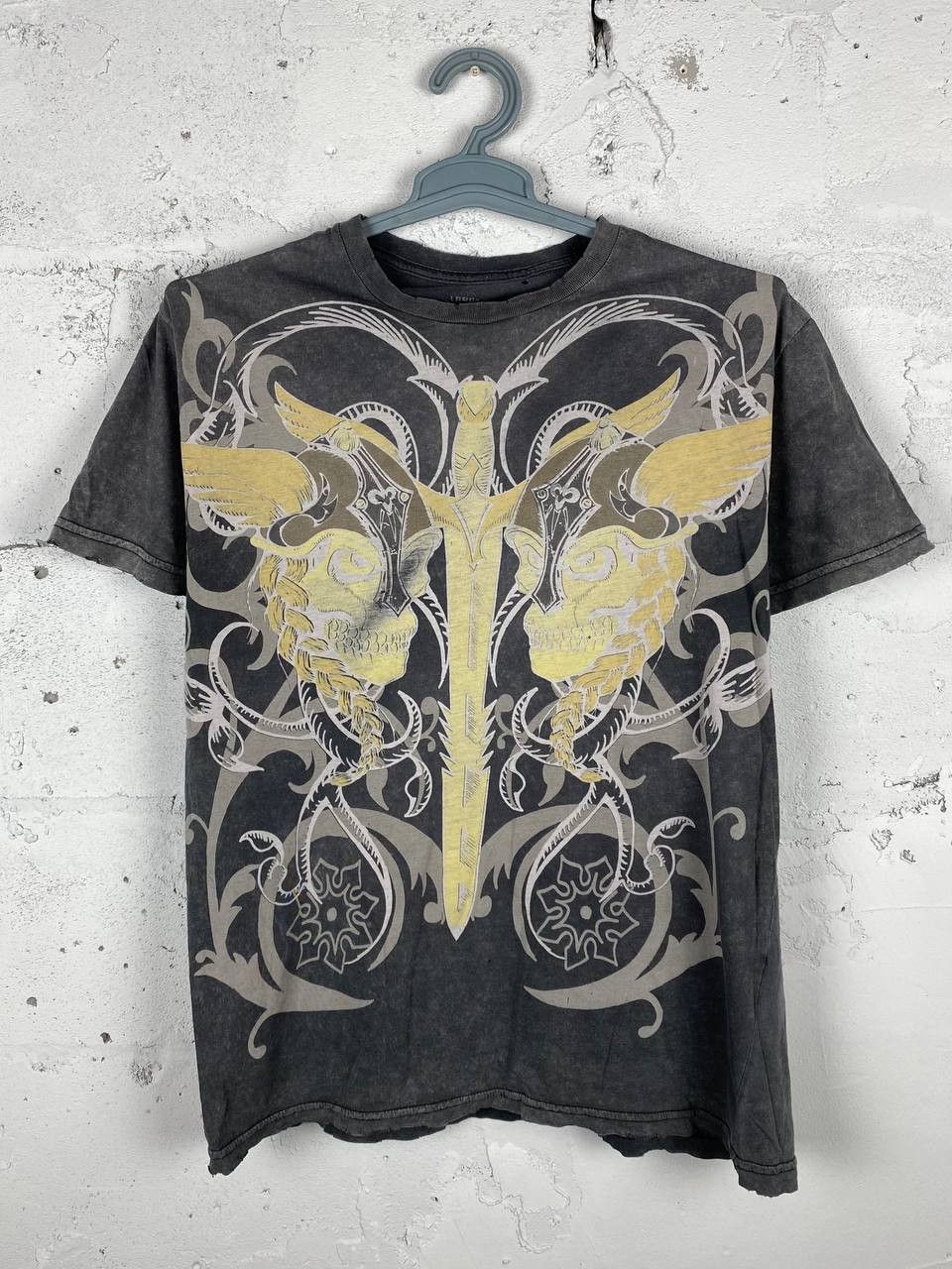 Affliction × JNCO × Vintage Crazy Vintage Y2K Affliction Style Cross T Shirt Grunge Size US L / EU 52-54 / 3 - 1 Thumbnail