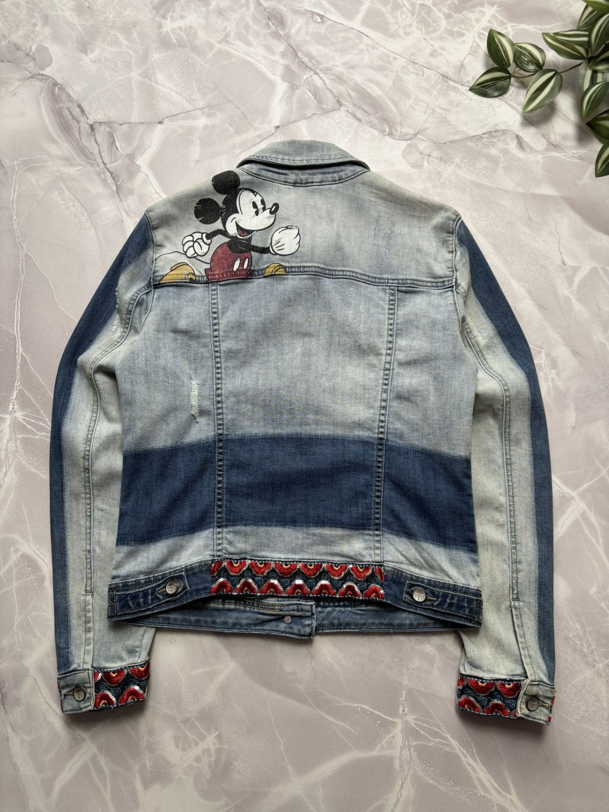 Desigual DESIGUAL DISNEY MICKEY MOUSE Denim Jacket Distressed Size M / US 6-8 / IT 42-44 - 15 Thumbnail