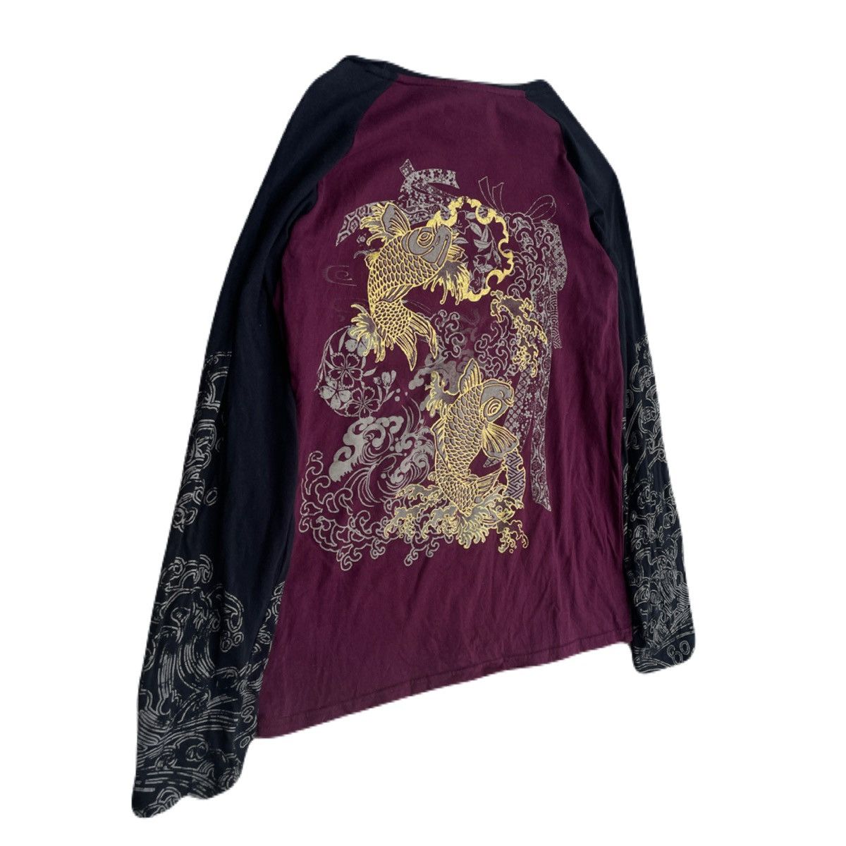 If Six Was Nine 2000s Japanese Glitter Sukajan Yakuza Long Sleeve Tee Size US S / EU 44-46 / 1 - 3 Thumbnail