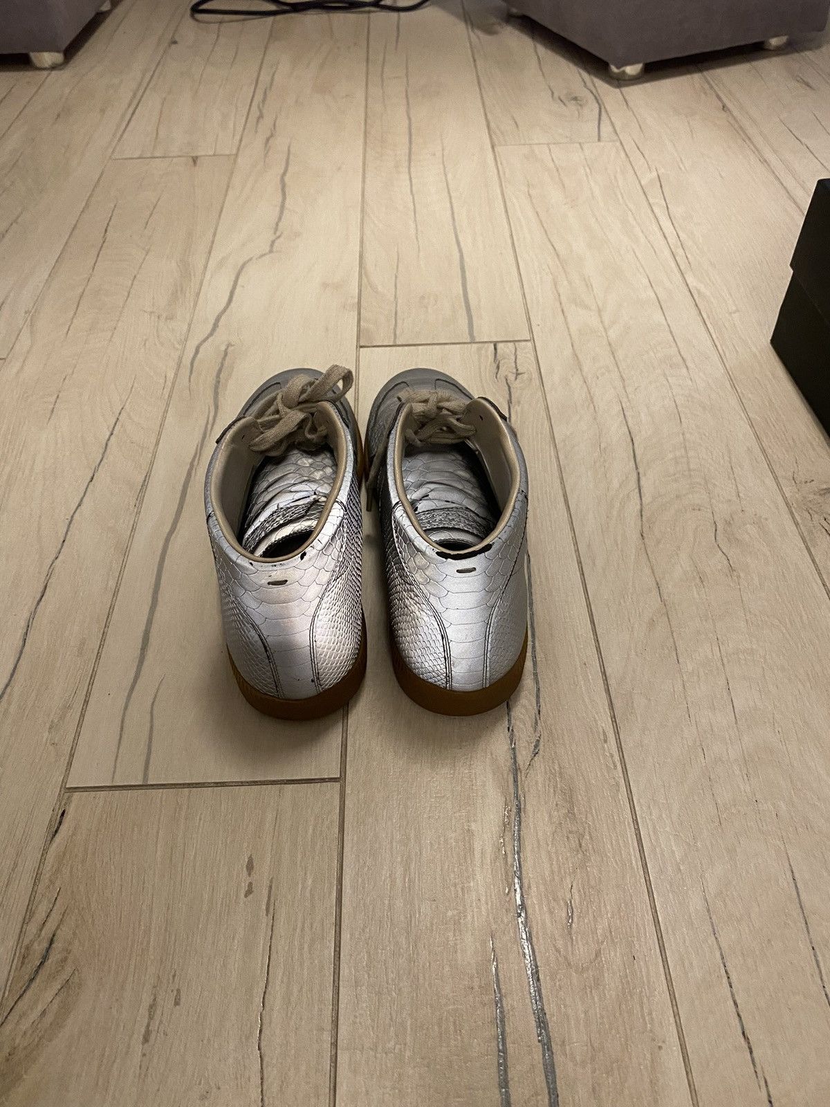 Maison Margiela Maison Margiela Snakeskin Reflective High Top Sneakers Size US 10 / EU 43 - 11 Thumbnail