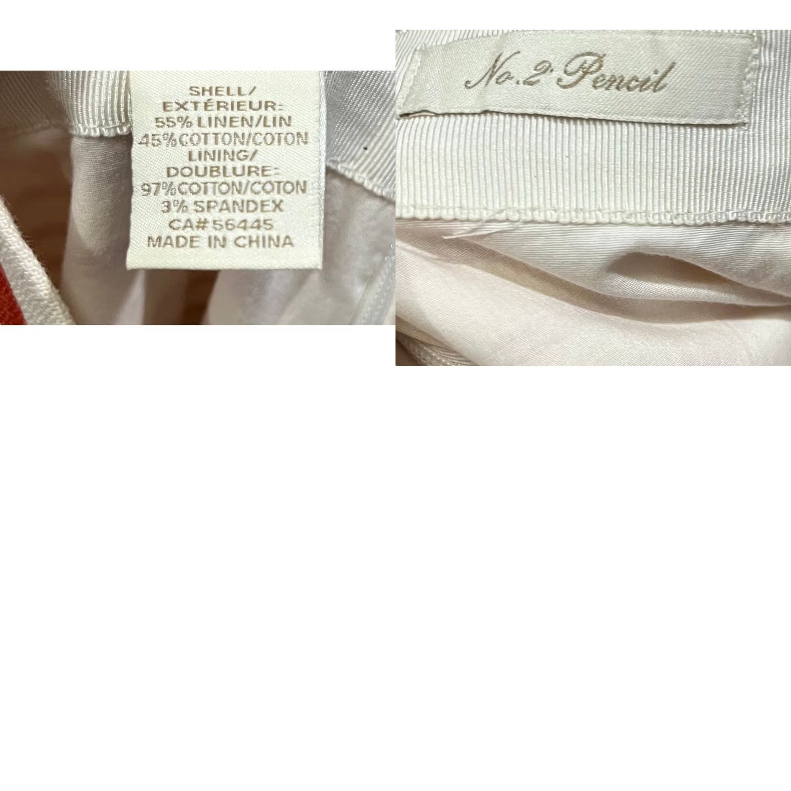 J.Crew J. Crew No 2 Pencil Skirt Size 2 Red Ivory Stripe Knee Length Linen Cotton Skirt Womens Knee Length Striped Autumn Winter Spring Summer 2 Womens Size 26" / US 2 / IT 38 - 8 Thumbnail