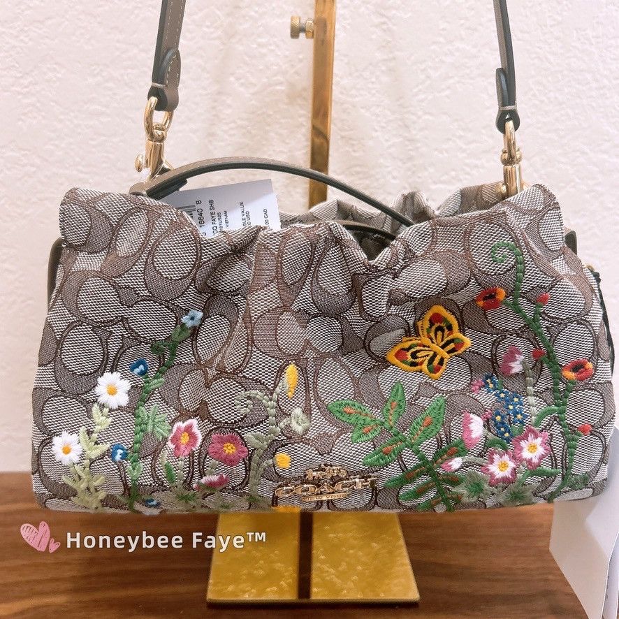 Coach Faye Shoulder Bag With Floral Embroidery CDZ02 Size ONE SIZE - 5 Thumbnail