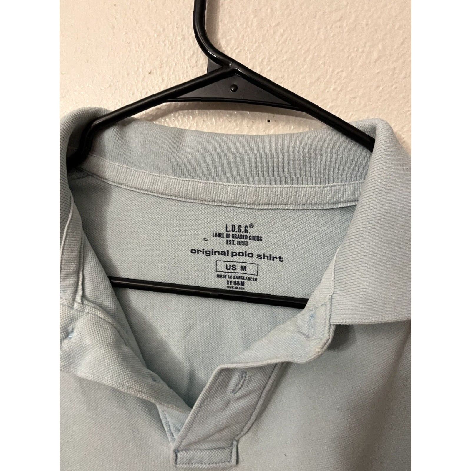 H&M VINTAGE H&M Polo Shirt Men’s Short Sleeve Collared Blue M 100% Cotton Adult Polo Men Size US M / EU 48-50 / 2 - 2 Thumbnail