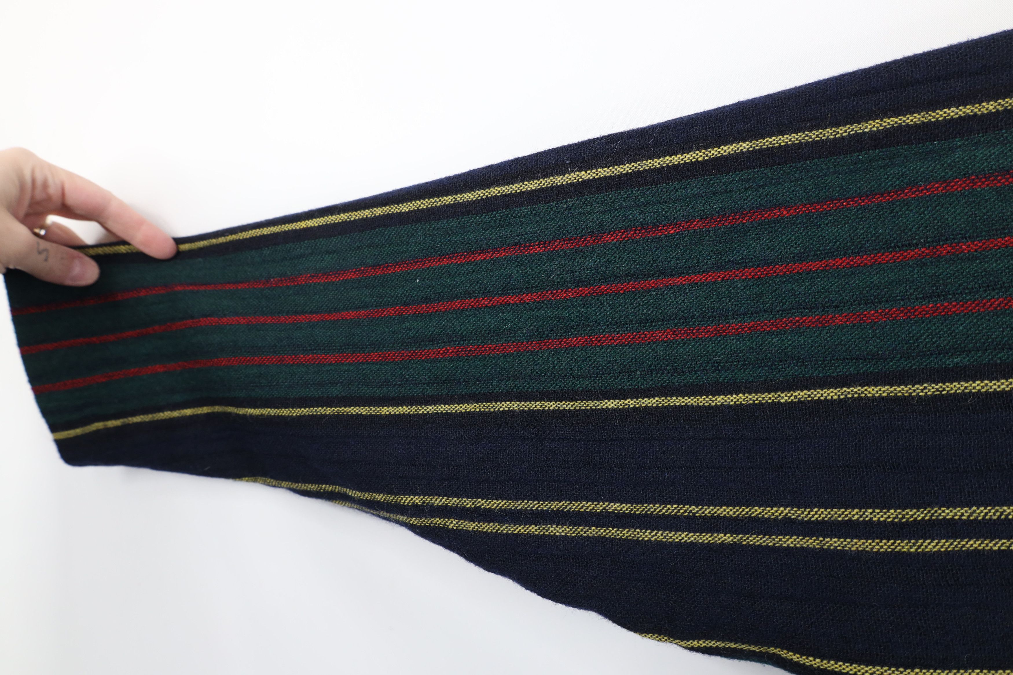 Vintage Vintage 90s Streetwear Wool Blend Knit Striped Button Shirt Size M / US 6-8 / IT 42-44 - 7 Thumbnail