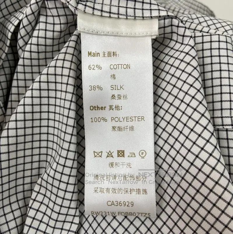 Louis Vuitton Louis Vuitton Gray Cotton Checked Long Sleeve Shirt . Size XS / US 0-2 / IT 36-38 - 7 Thumbnail