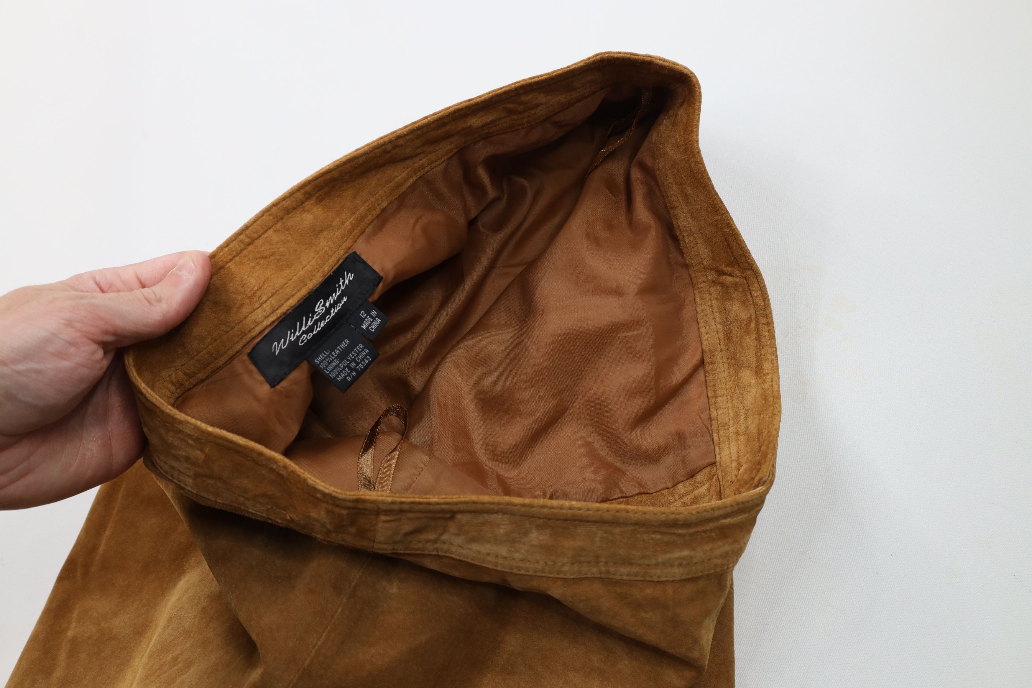 Vintage Vintage 90s Streetwear Leg Suede Leather Pants Brown Size 34" / US 12 / IT 48 - 8 Thumbnail