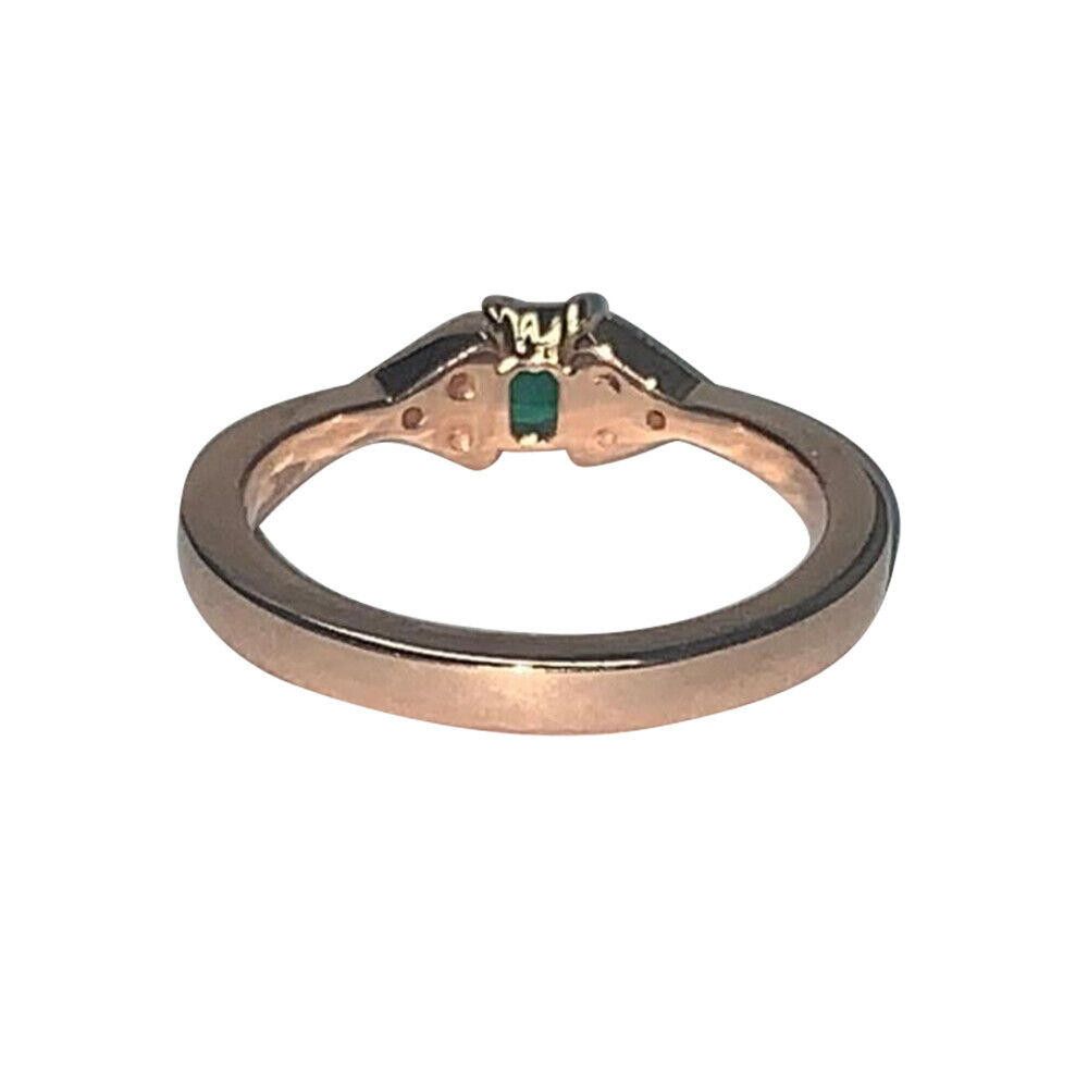 Designer Alberto Juan 18 KT Gold Emerald Diamond Ring Size ONE SIZE - 5 Thumbnail
