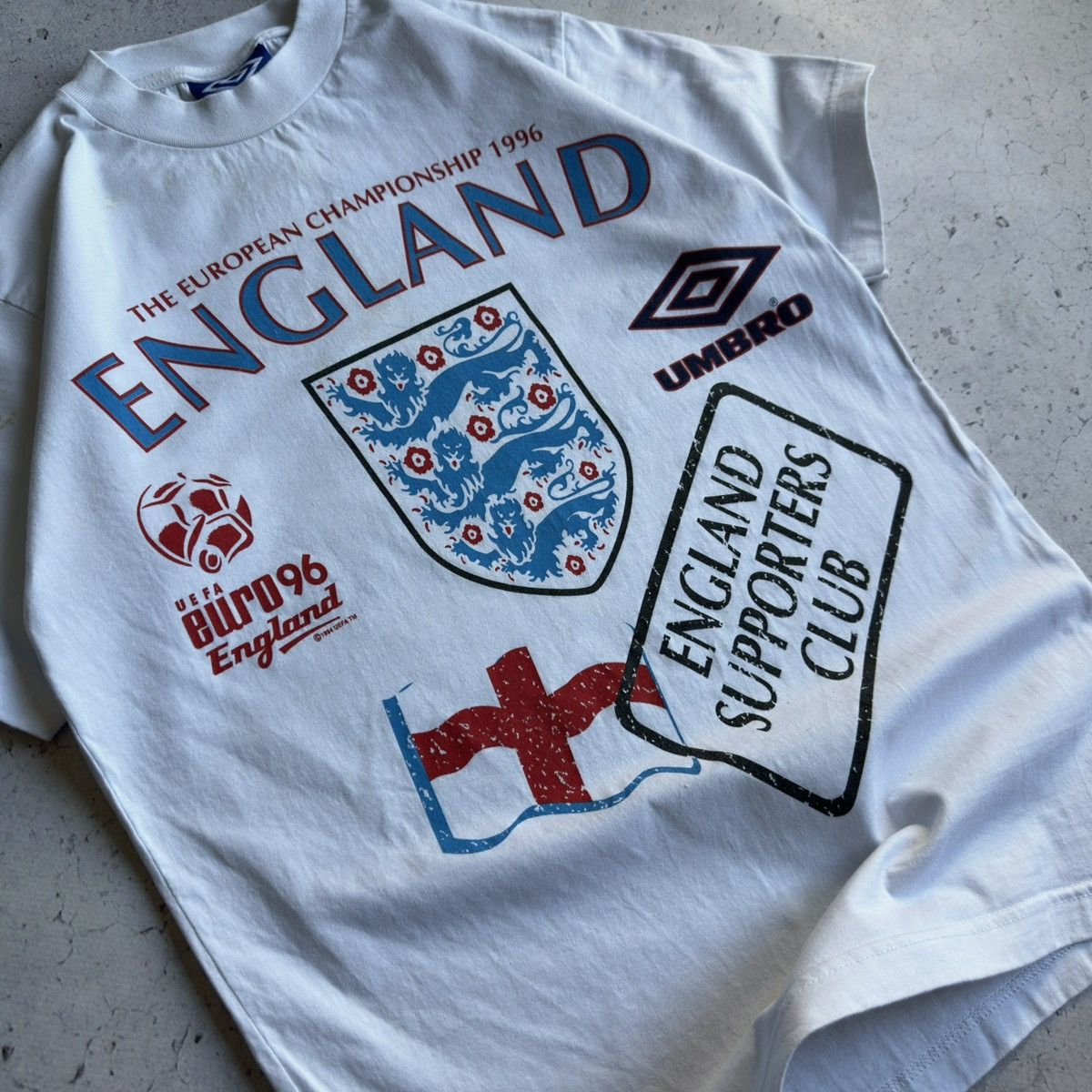 Umbro Vintage Umbro UEFA Euro 96 England Tee Size US S / EU 44-46 / 1 - 8 Thumbnail