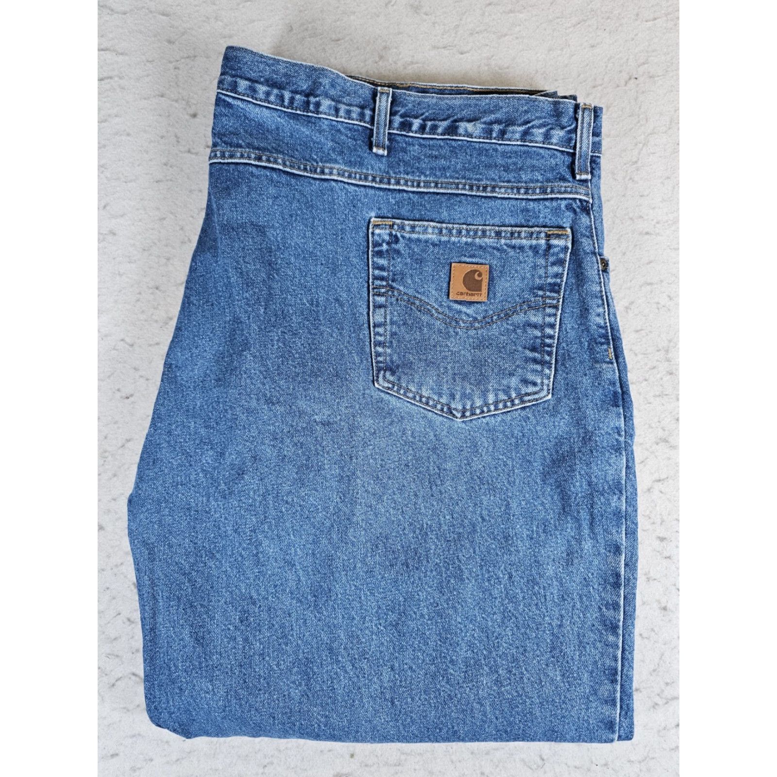 Carhartt Carhartt Jeans Blue Denim B17 DST Relaxed Fit Tapered Leg Workwear Mens 50x30 Size US 34 / EU 50 - 2 Thumbnail