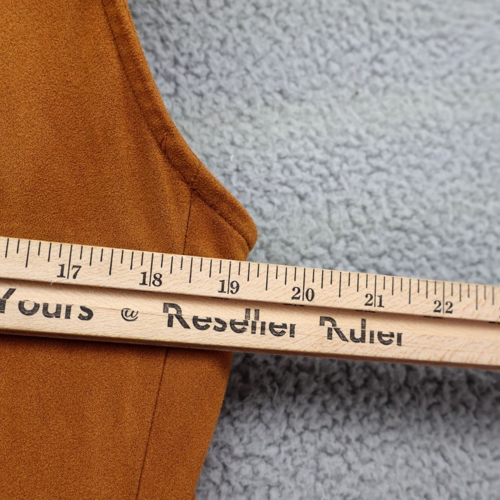 Vintage Kendall + Kylie Women Long Jacket Vest Orange Velour Button L Size L / US 10 / IT 46 - 4 Thumbnail