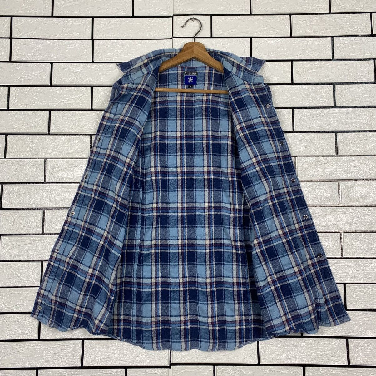 Buzz Rickson's 📌Vintage Flannel Jacket Button R Newbold Tartan Design Size US M / EU 48-50 / 2 - 14 Thumbnail