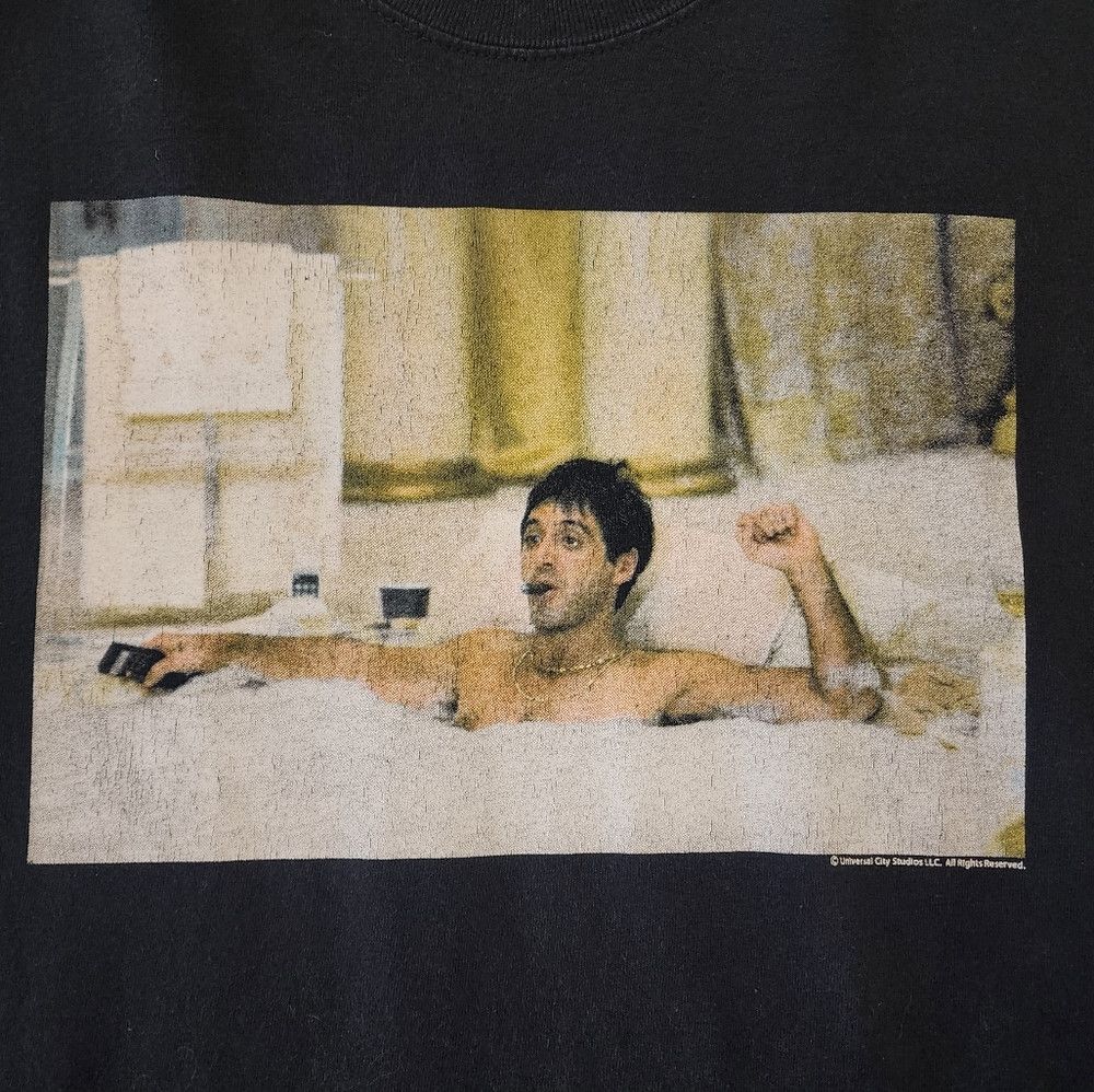 Vintage American Classic Black Tagless Tee Scarface Movie Shirt Size US M / EU 48-50 / 2 - 4 Thumbnail