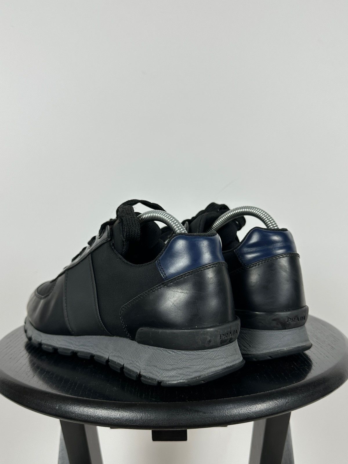 Prada Prada Matchrace Black Leather Sneakers Size US 7 / EU 40 - 5 Thumbnail