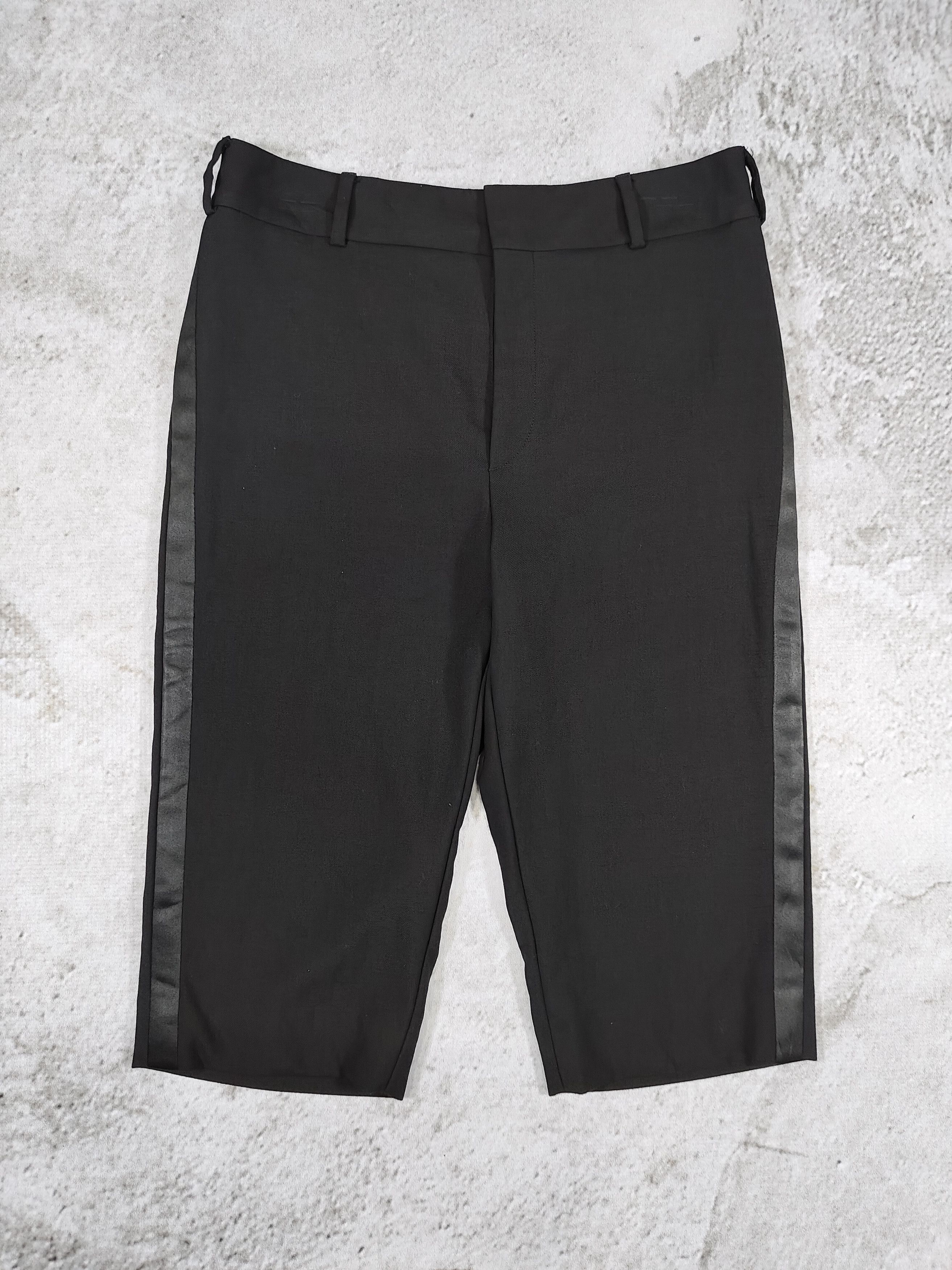 Saint Laurent Paris FW17 Saint Laurent- Bermuda Tuxedo Striped Wool Shorts Size 29" - 1 Thumbnail
