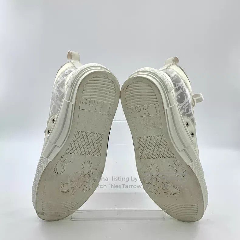 Dior Dior White logo printed lace-up casual flat high-top sneak Size US 5.5 / IT 35.5 - 5 Thumbnail