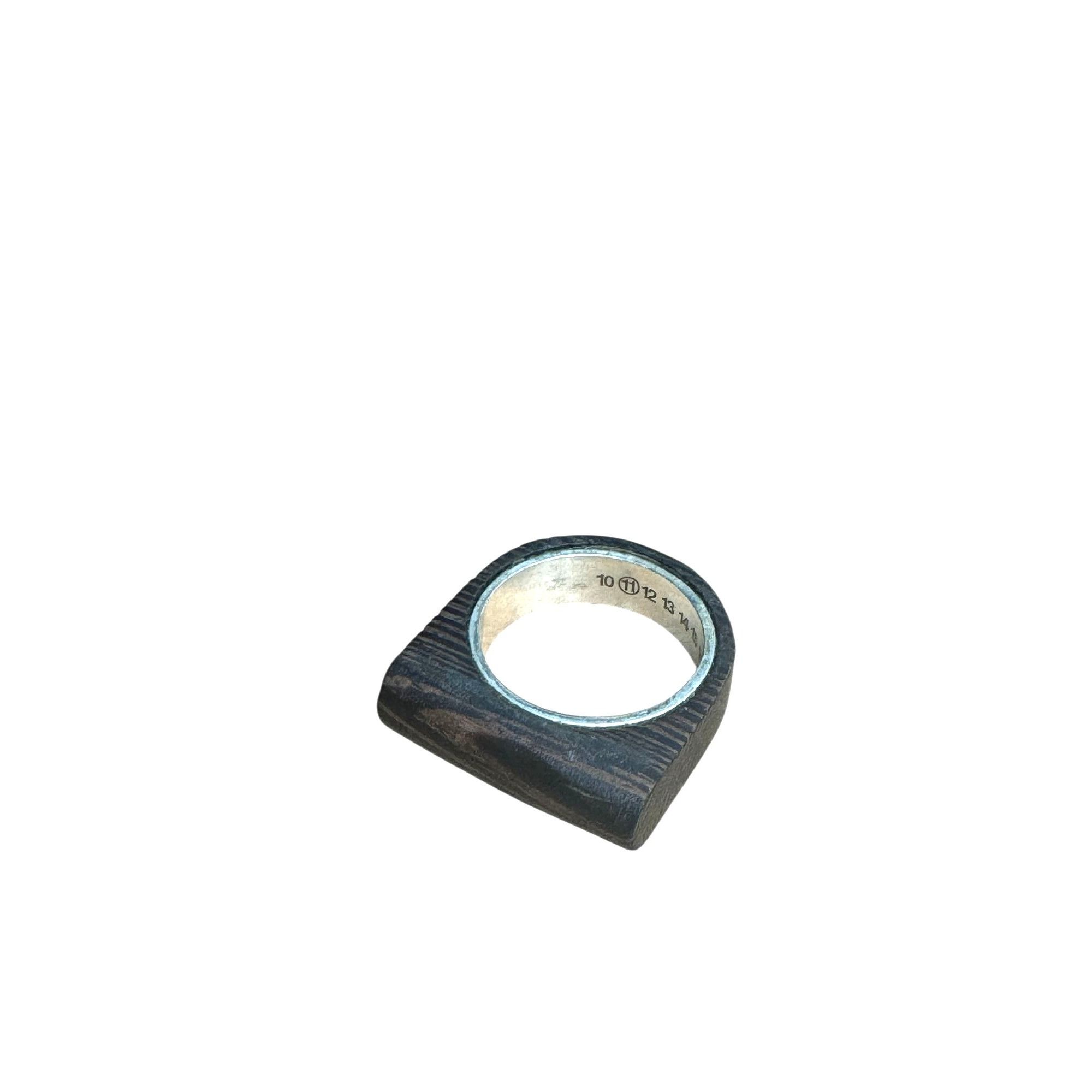 Maison Margiela Wood square ring Size ONE SIZE - 1 Thumbnail
