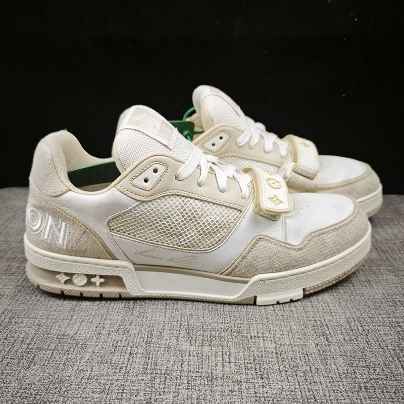 Louis Vuitton Louis Vuitton Trainer Low Top Sneakers in Khaki -2508 Size US 8.5 / EU 41-42 - 9 Thumbnail