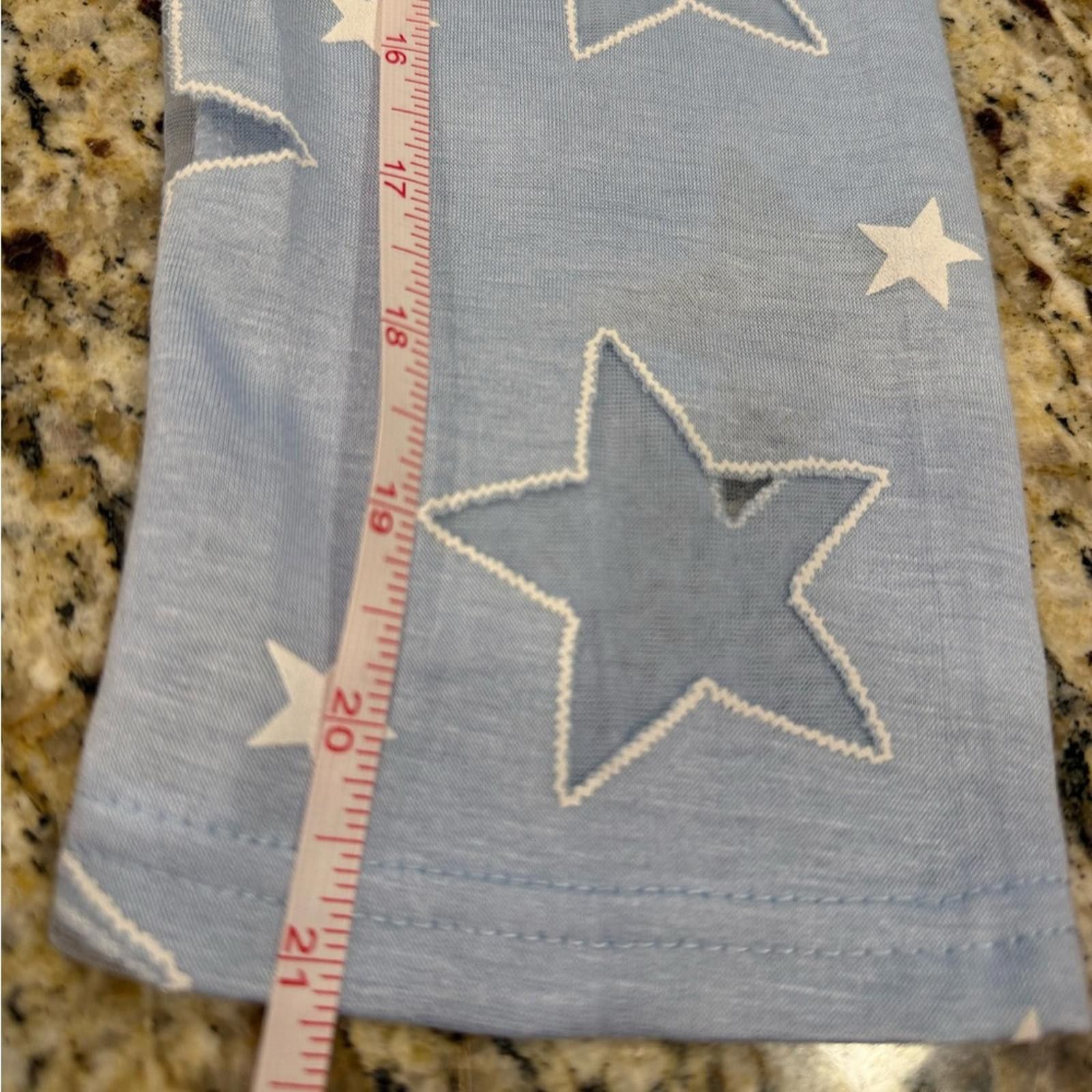 Other Yimeiyi sky blue tunic top embroidered stars Plus SZ XXL Size XXL / US 16-18 / IT 52-54 - 8 Thumbnail