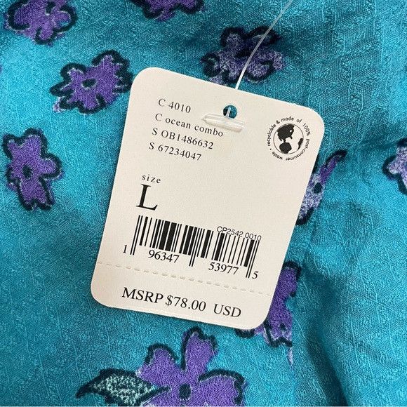 Free People NWT New Free People Hot Tropics Ocean Combo Tank Size L Size L / US 10 / IT 46 - 10 Thumbnail