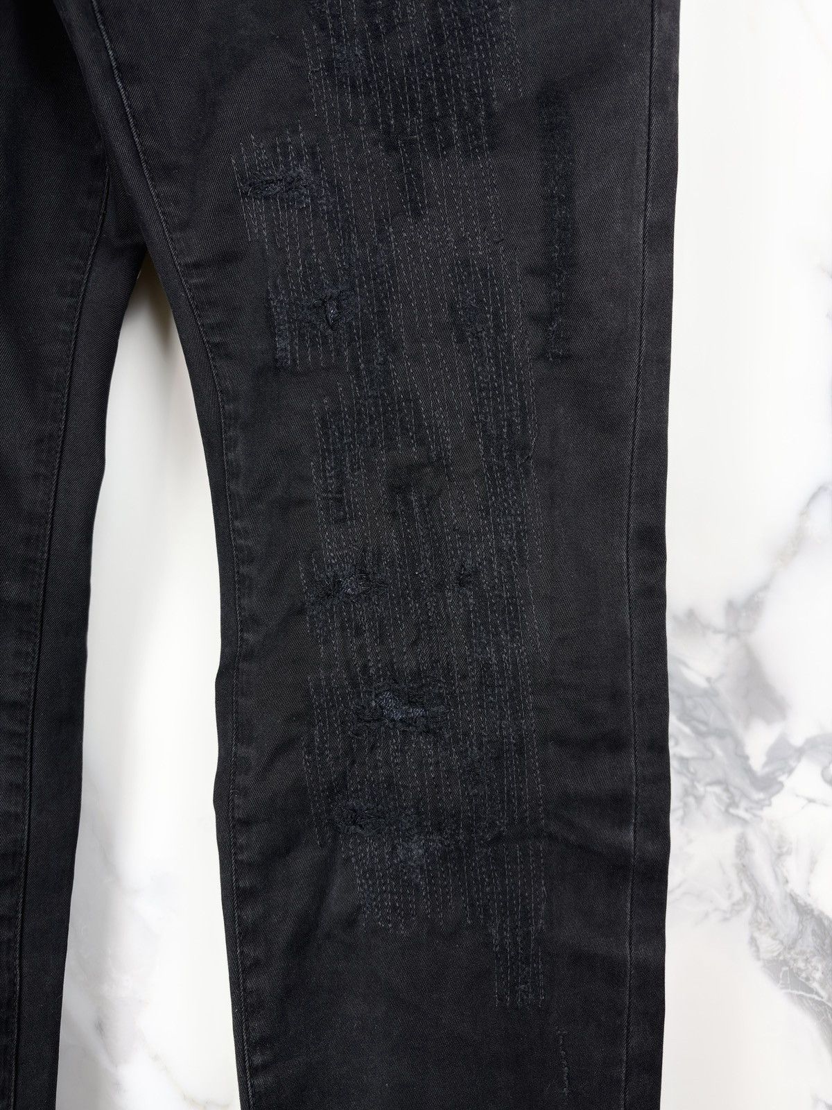 Dior AW11 Dior Homme Blackberry Crash Stitch Repaired Jeans KVA Size US 30 / EU 46 - 4 Thumbnail