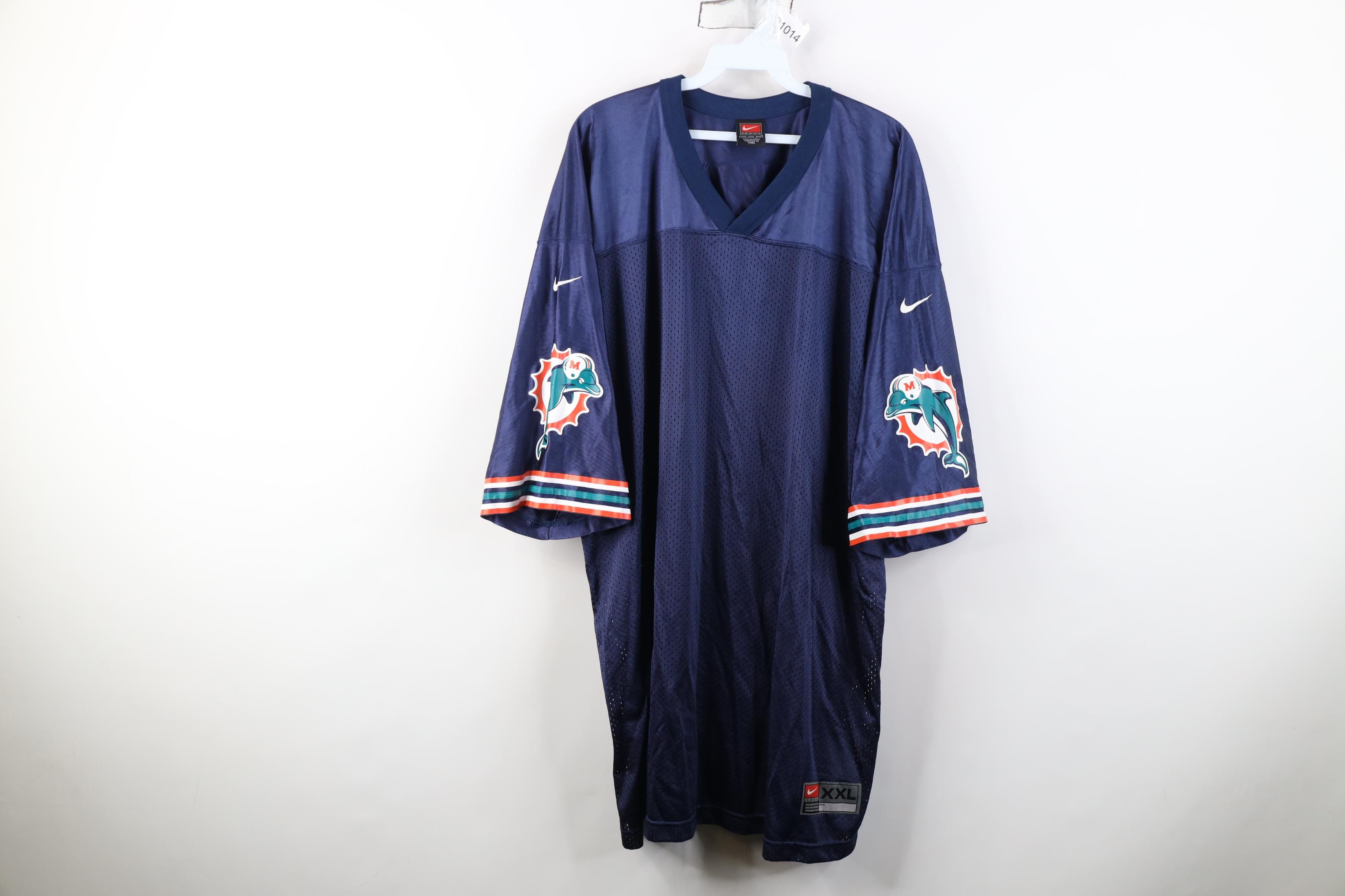 Nike Vintage Y2K Nike Miami Dolphins Jersey Mesh Navy Blue Size US XXL / EU 58 / 5 - 1 Thumbnail
