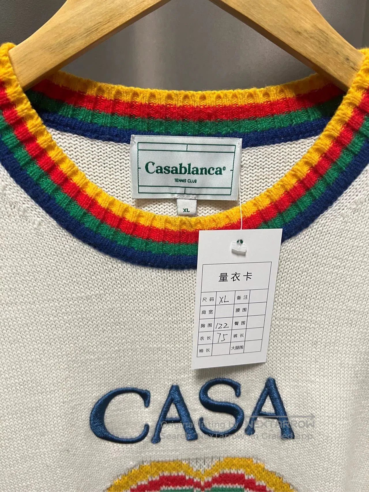 Casablanca Casablanca SS23 Embroidered Heart Sweater. Size XL / US 12-14 / IT 48-50 - 3 Thumbnail