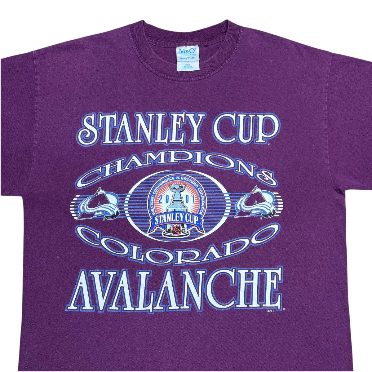 NHL Vtg 2001 NHL Colorado Avalanche Stanley Cup Champions Tee Size US L / EU 52-54 / 3 - 3 Thumbnail