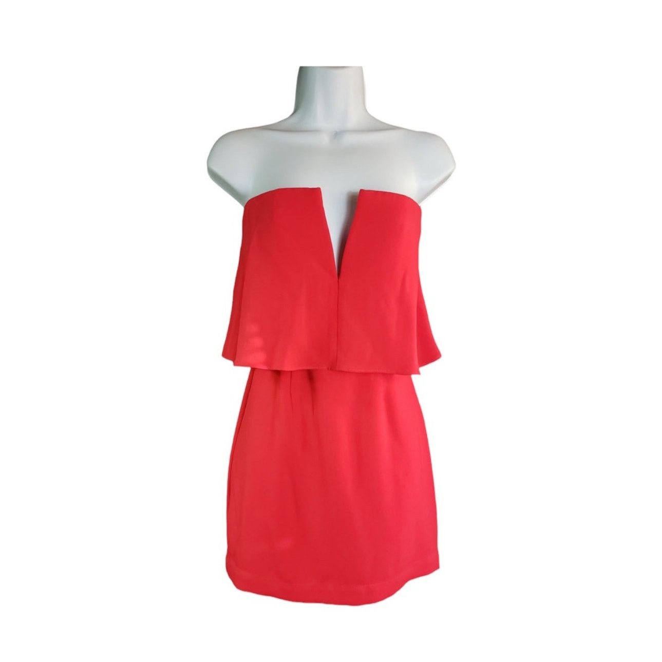 Bcbgmaxazria BCBGMAXAZRIA Red Berry Kate Mini Dress strapless SZ 8 Prom Size M / US 6-8 / IT 42-44 - 3 Thumbnail