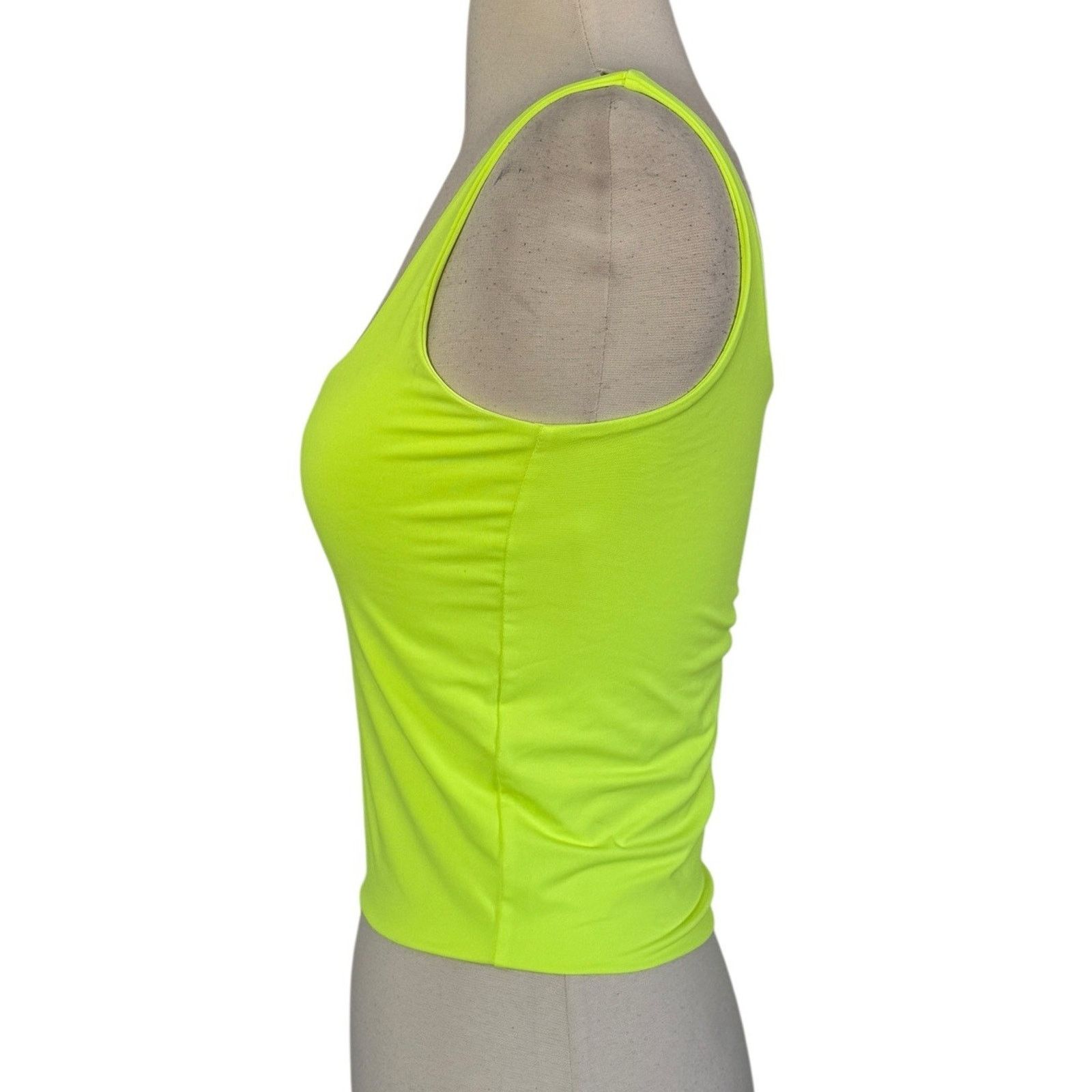 Other BITE IT! Neon Fluorescent Yellow Tank Crop Top Punk Festival Size S / US 4 / IT 40 - 6 Thumbnail