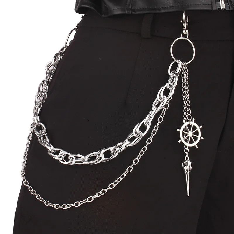 Vintage Pants Chain Spike On The Jeans Size ONE SIZE - 2 Thumbnail