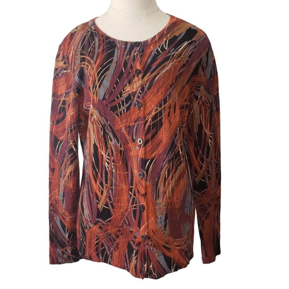 Designer CT1429 Christopher & Banks Ladies Multicolor Cardigan M Size M / US 6-8 / IT 42-44 - 1 Thumbnail
